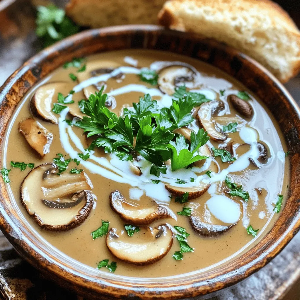 To make a delicious dairy-free mushroom soup, you need the right ingredients. This soup is simple yet bold in flavor.