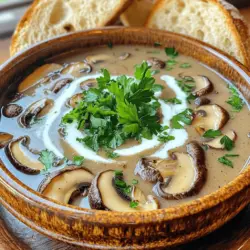 Quick and Creamy Mushroom Soup Without Dairy Delight