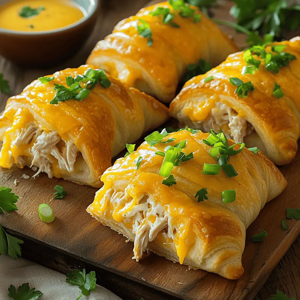 Chicken stuffed crescent rolls are a fun and tasty dish. They combine flaky dough with a savory filling. The filling usually includes chicken, cheese, and spices. This dish is simple to make and perfect for any meal.