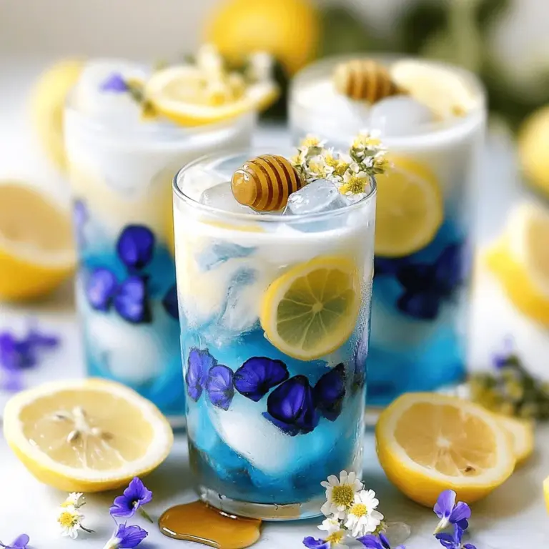 The first step to making a great iced butterfly pea flower tea latte is gathering your ingredients.