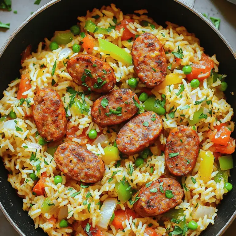 To create a great Cajun sausage recipe, you need a mix of key ingredients. The heart of this dish is the sausage. I suggest using Cajun sausage or andouille sausage for the best flavor. These sausages bring a nice kick and depth to the meal.