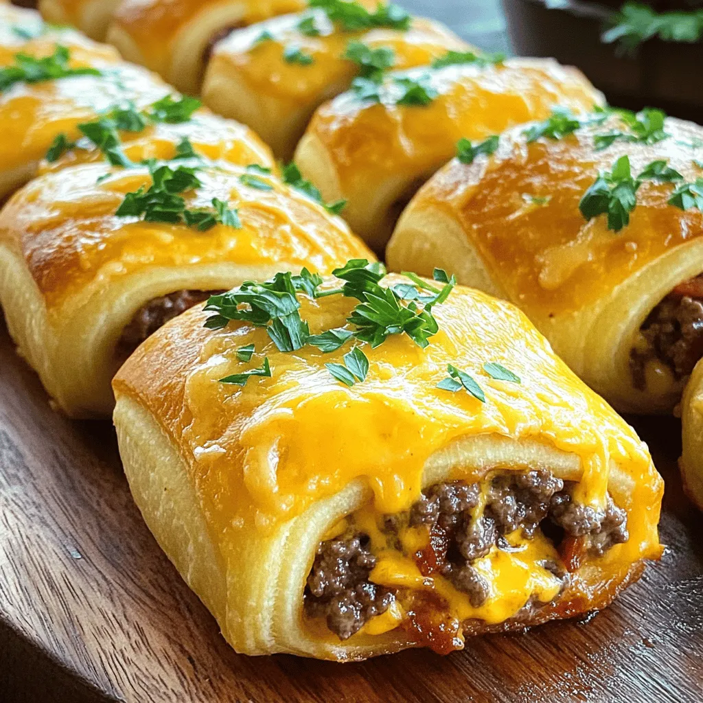 For garlic butter bacon cheeseburger rollups, you need simple and tasty ingredients. Here are the key items: