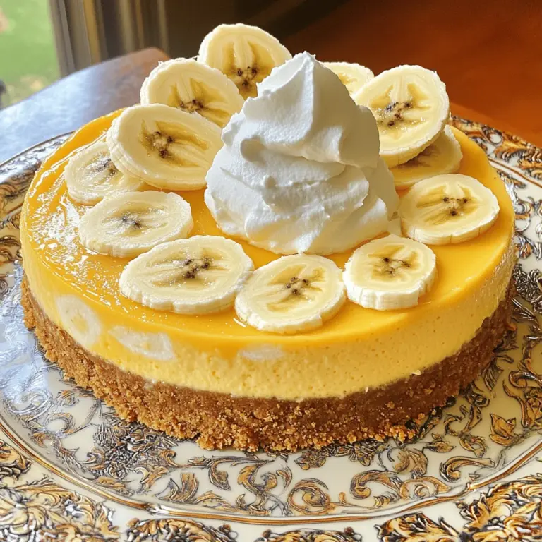 A banana cheesecake is a creamy treat that needs key ingredients. The star of this dessert is ripe bananas. Their natural sweetness and flavor add depth to the cheesecake. You should always use ripe bananas. They mash easily and blend well into the creamy mix.