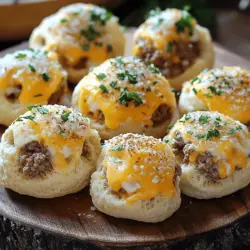 Garlic parmesan cheeseburger bombs are tasty bites that pack a flavor punch. They combine juicy beef, gooey cheese, and savory garlic all wrapped in soft biscuit dough. This snack is perfect for parties or casual get-togethers.