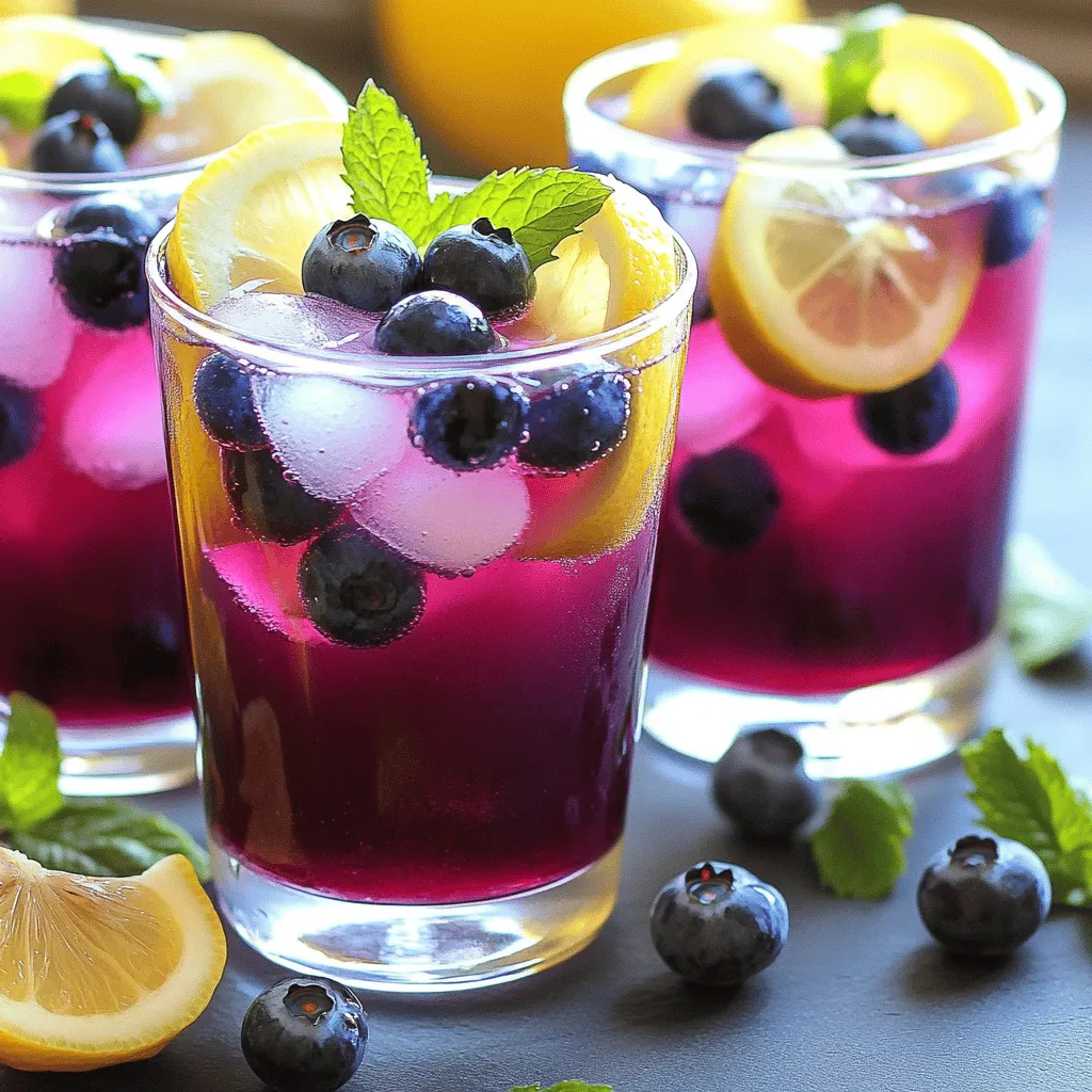 To make a great blueberry tea lemonade, you need some fresh and tasty ingredients. Here’s a list to get you started.
