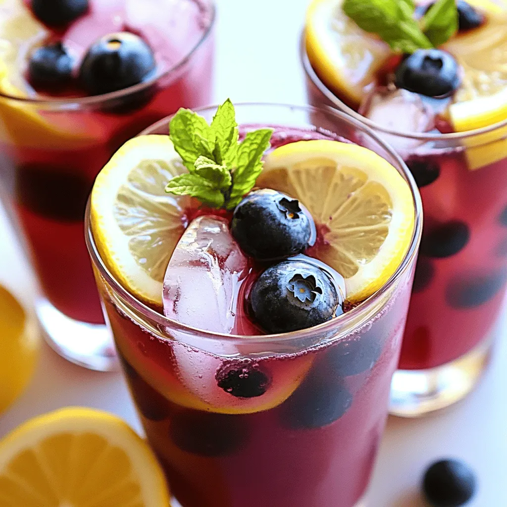 To make a great blueberry tea lemonade, you need some fresh and tasty ingredients. Here’s a list to get you started.