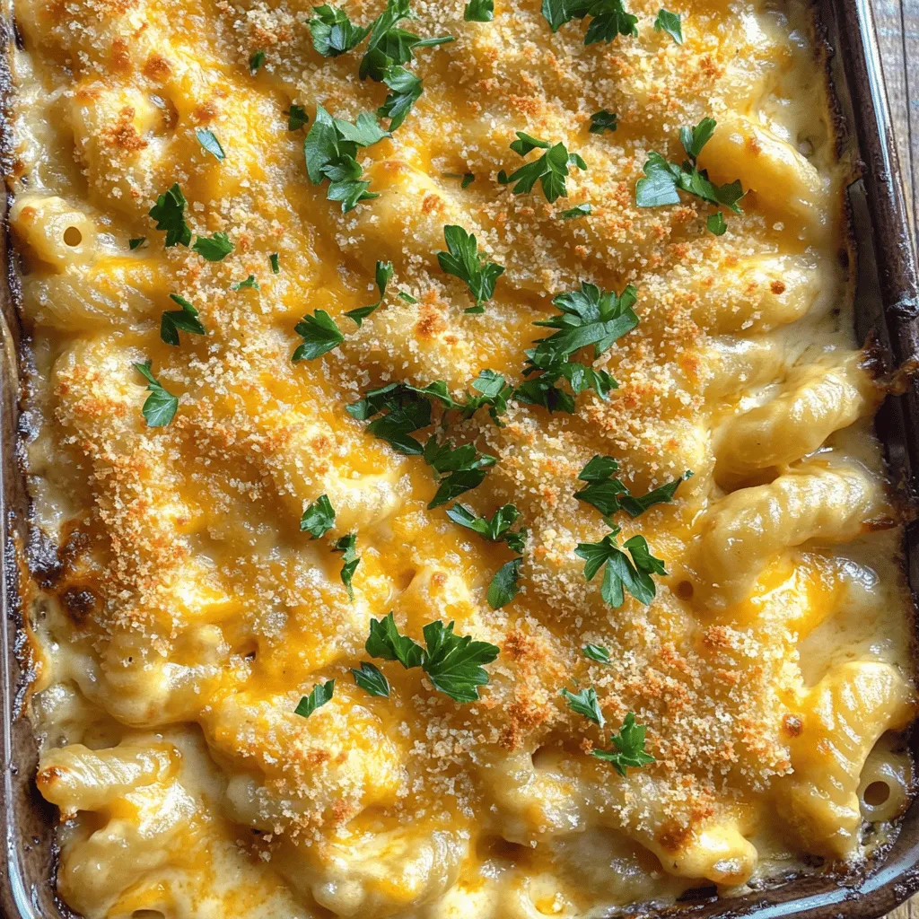 The key ingredients for Guinness and Irish Cheddar Mac & Cheese are simple yet rich. First, use 8 ounces of elbow macaroni. This pasta shape holds the cheese sauce well. Next, you'll need 2 cups of whole milk and 1 cup of Guinness stout. The stout adds depth to the dish.