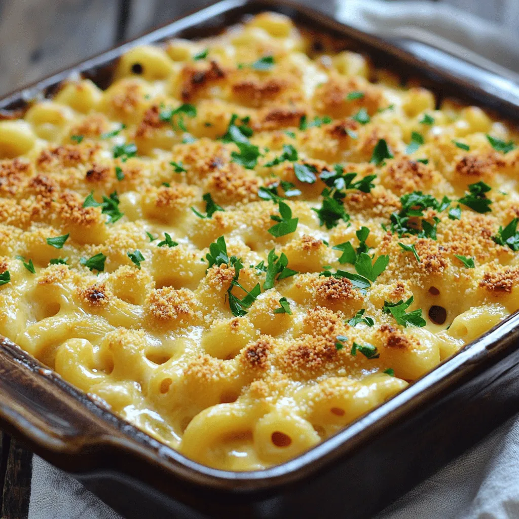 The key ingredients for Guinness and Irish Cheddar Mac & Cheese are simple yet rich. First, use 8 ounces of elbow macaroni. This pasta shape holds the cheese sauce well. Next, you'll need 2 cups of whole milk and 1 cup of Guinness stout. The stout adds depth to the dish.