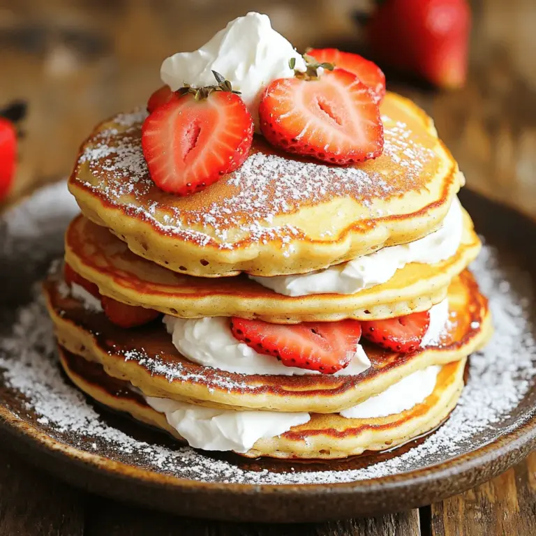 When making Strawberry Cheesecake Pancakes, you need simple, fresh ingredients. Here is a list of the main ingredients: