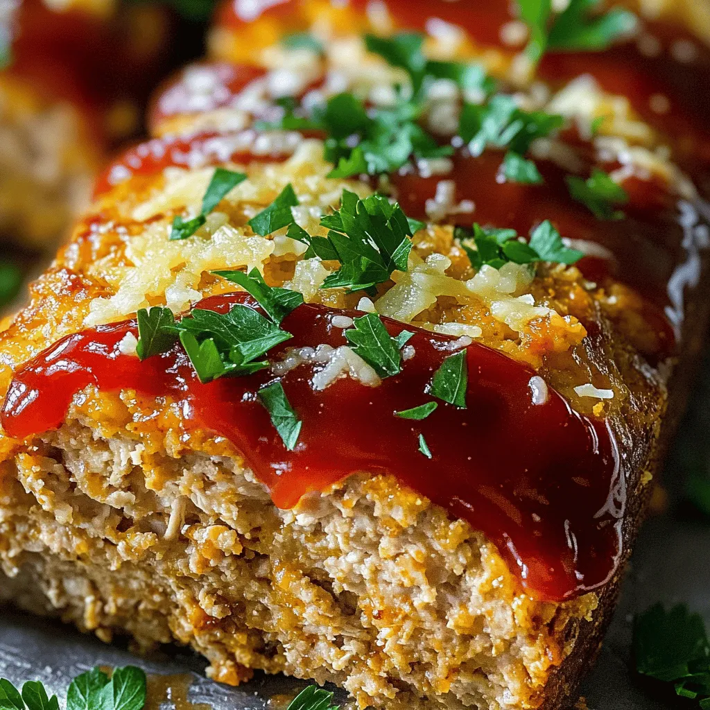 - Ground chicken - Breadcrumbs and Parmesan cheese - Garlic and parsley