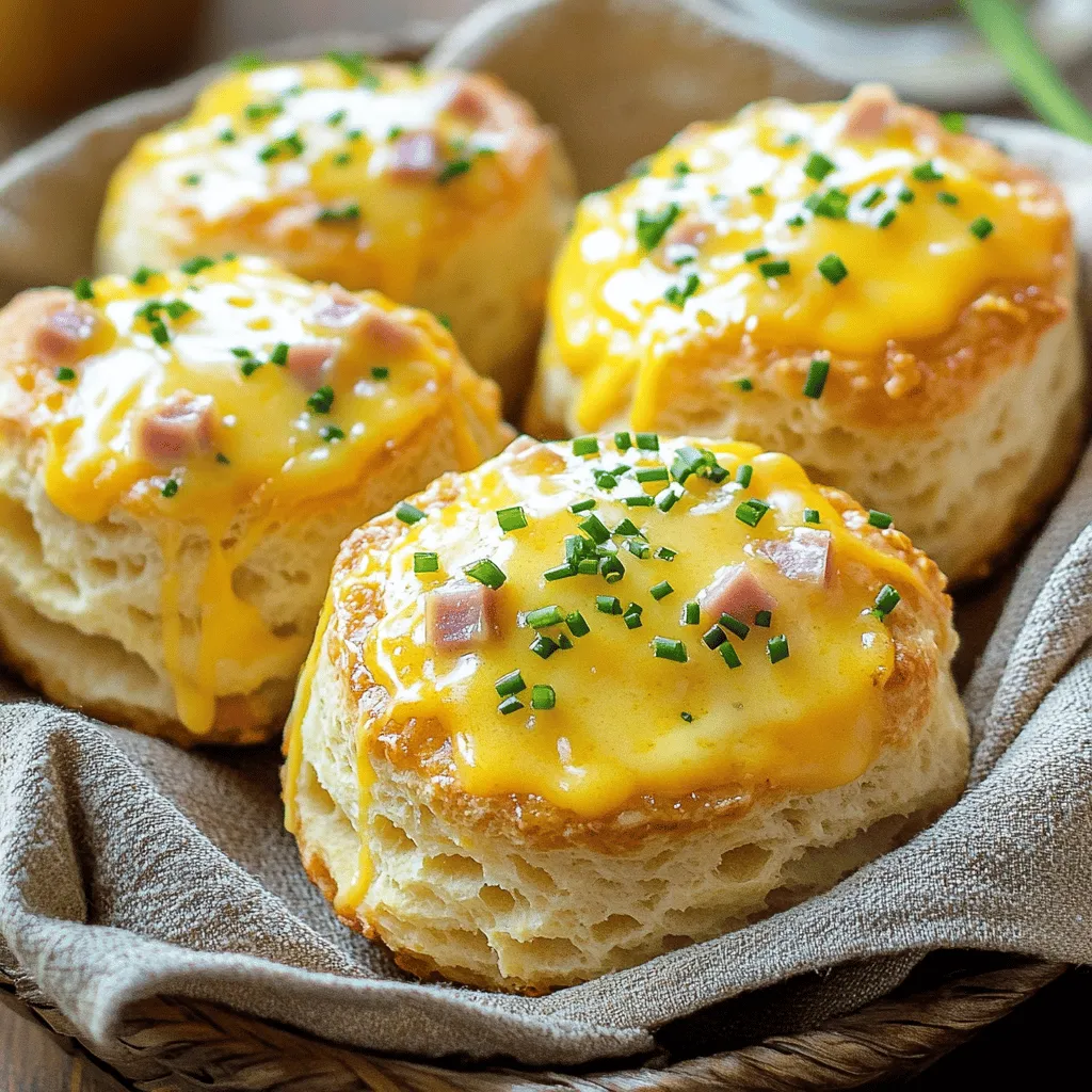 To make Ham and Cheese Butter Swim Biscuits, you need some simple ingredients. Here’s the full list:
