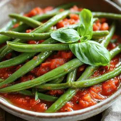 The main ingredients for green beans in tomato sauce are simple yet flavorful. You need fresh green beans, crushed tomatoes, onions, garlic, and olive oil. Fresh green beans work best in this recipe. They give a crisp texture and bright taste. You can use frozen if fresh is not available. Canned beans may lack flavor and crunch.