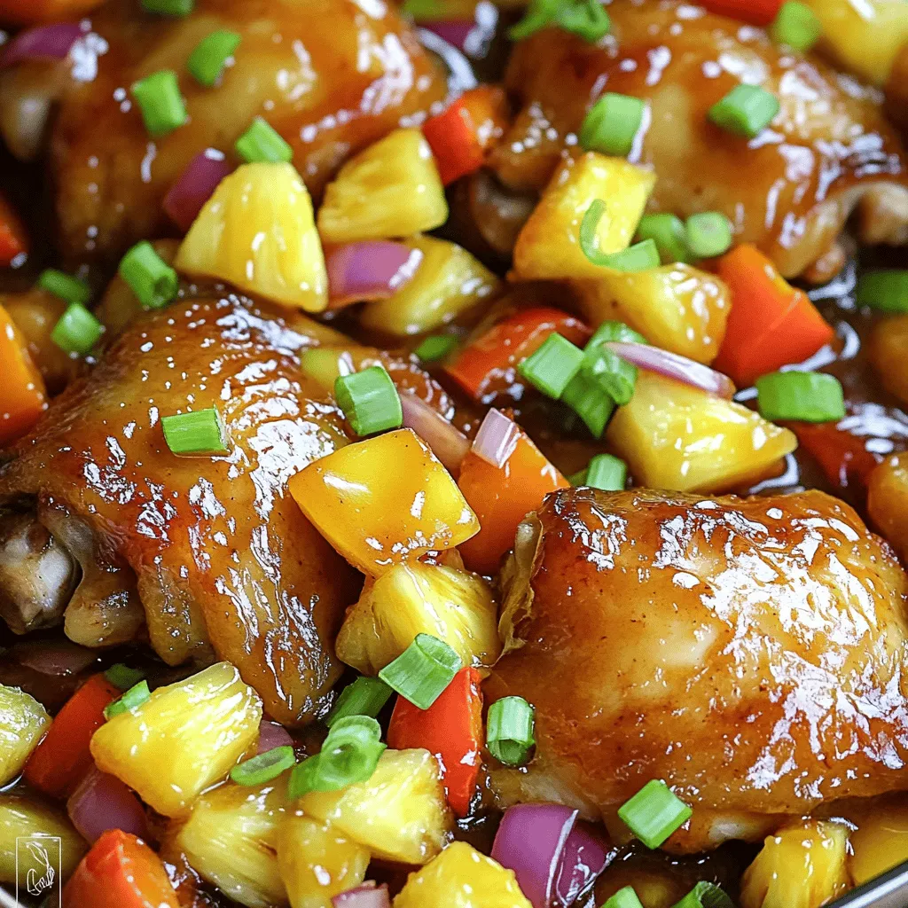 - 1 lb boneless, skinless chicken thighs - 1/2 cup cornstarch - 1 cup vegetable oil (for frying) - 1/2 cup bell peppers (mixed colors) - 1/4 cup red onion - 2 cloves garlic - 1/2 teaspoon ginger - 1/2 cup pineapple chunks - 1/4 cup green onions (for garnish) - Full Recipe: Sweet Fire Chicken Delight - 1/2 cup sugar - 1/4 cup distilled white vinegar - 1/4 cup ketchup - 1 tablespoon soy sauce - 1 teaspoon sesame oil - 1/2 teaspoon crushed red pepper flakes When it comes to making Panda Express Sweet Fire Chicken, having the right ingredients is key. Let's break it down. You need chicken thighs for the main protein. They stay juicy and tender. Cornstarch helps give the chicken its crispy coating when fried. You also need vegetable oil for frying. This ensures you get that perfect texture. Next, grab some colorful bell peppers. They add crunch and sweetness. A bit of red onion gives a nice bite. Garlic and ginger bring out the best flavors in the dish. Pineapple chunks add a lovely sweetness that balances everything. Don't forget the green onions! They make for a beautiful garnish. For the sauce, sugar is your sweet base. Vinegar adds a tangy kick. Ketchup gives depth, while soy sauce brings saltiness. Sesame oil adds a nutty flavor. Finally, crushed red pepper flakes let you control the heat. These ingredients are simple but come together to create something special. You can find the Full Recipe if you want to dive deeper into making this dish. - Mix chicken with cornstarch. - Ensure even coating for crispiness. Start by taking your chicken thighs and cutting them into bite-sized pieces. In a bowl, sprinkle the cornstarch over the chicken. Use your hands to mix it well. Make sure each piece gets a good coating. This step is key for that delicious crunch we all love. - Heat the oil to 350°F (175°C). - Fry chicken in batches until golden brown. Next, grab a large skillet or wok. Pour in the vegetable oil and heat it to 350°F (175°C). Use a thermometer to check the temperature. Carefully add the chicken in small batches. Fry them for about 5-6 minutes. You want them golden brown and fully cooked. Once done, place them on paper towels to drain excess oil. - Sauté bell peppers and onion. - Add garlic and ginger for flavor. In the same skillet, remove most of the oil, leaving about 1 tablespoon. Add the diced bell peppers and red onion. Sauté these for about 2-3 minutes. They should be slightly tender. Now, add the minced garlic and ginger. Cook them for another minute until fragrant. This mix adds great flavor to your dish. - Whisk together all sauce ingredients. - Simmer sauce with sautéed vegetables. In a separate bowl, combine the sugar, vinegar, ketchup, soy sauce, sesame oil, and crushed red pepper flakes. Whisk until well mixed. Pour this sauce into the skillet with the veggies. Bring it to a simmer for about 2 minutes. This allows the flavors to blend beautifully. - Toss chicken with sauce and pineapple. - Cook briefly to meld flavors. Now, add the fried chicken and pineapple chunks to the skillet. Toss everything together gently. Make sure the chicken is well coated with the sauce. Cook for another 2 minutes. This last step melds all those tasty flavors together. Now, you’re ready to serve this delightful dish! To get that tasty crunch, coat the chicken well with cornstarch. This layer traps air bubbles and creates a crispy crust when frying. Make sure to evenly coat each piece of chicken for the best results. Now, let’s talk about oil temperature. Heat the oil to 350°F (175°C). If the oil is too cold, the chicken will absorb too much oil and become soggy. If it's too hot, the chicken will burn before cooking through. Use a thermometer to check the temperature for perfect frying. Want to spice things up? You can adjust the heat by adding more crushed red pepper flakes. Start with half a teaspoon, then taste. If you want more heat, add a bit at a time. Using fresh pineapple makes the dish bright and juicy. Canned pineapple works too but may taste sweeter. If you choose canned, look for chunks in juice, not syrup. This keeps the sweetness balanced. Garnish your dish with sliced green onions for a pop of color. This adds freshness and a slight crunch. Just sprinkle them on top before serving. Serve the Sweet Fire Chicken over steamed rice or noodles. The sauce soaks into the rice, making each bite amazing. You can also use a large platter for a family-style dish. This makes it fun for everyone to dig in. {{image_2}} You can switch up the protein in this dish. Chicken thighs work great, but chicken breasts also fit well. For a seafood twist, try using shrimp. Simply cook the shrimp until they turn pink. If you prefer a vegetarian option, tofu is perfect. Firm tofu absorbs flavors well. Cut it into cubes and fry until golden for the best texture. To change the sauce, you can add more heat. A splash of chili sauce brings nice spice. If you want a different flavor, try using honey instead of sugar. Or swap the vinegar for apple cider vinegar. Each change adds a new twist to the classic sauce. Using seasonal veggies can boost the dish's taste. Bell peppers are great, but try adding zucchini or snap peas in spring. During summer, fresh corn can add sweetness. In winter, use hearty vegetables like broccoli. Fresh herbs like cilantro or basil can also enhance the dish's flavor. Just sprinkle them on top before serving for a fresh touch. For the full recipe, check out Sweet Fire Chicken Delight. To store leftovers, let the food cool first. Place it in an airtight container. This keeps it fresh and safe. You can keep it in the fridge for up to three days. After that, the taste and quality may drop. You can freeze Sweet Fire Chicken if you have extra. First, let it cool completely. Then, put it in a freezer-safe container. It can last up to three months in the freezer. When you're ready to enjoy it, thaw it overnight in the fridge. You have two good options for reheating: stovetop or microwave. For the stovetop, heat a skillet over medium. Add a splash of water or oil to keep it moist. Stir it gently until it's hot. For the microwave, place the chicken in a bowl and cover it. Heat in short bursts, stirring in between. This helps keep the sauce from drying out. Choose the method that you prefer to maintain the texture and flavor. Yes, you can prep this dish ahead of time. Cook the chicken and sauce separately. When ready to eat, reheat both and combine them. This keeps everything fresh. Absolutely! Use gluten-free soy sauce instead of regular soy sauce. This simple swap makes the dish safe for those avoiding gluten. Serve this dish with steamed rice or fried rice. You can also add a side of veggies or spring rolls. These options balance the meal well. To make fewer servings, cut the chicken and sauce amounts in half. This ensures you still get great flavors without leftovers. Yes, feel free to add other veggies! Broccoli, snap peas, or carrots work well too. Mix and match to suit your tastes and what you have on hand. You've learned how to make a tasty Sweet Fire Chicken. We covered key ingredients, cooking steps, and tips for perfection. You can customize it with different proteins and flavors. Remember to store leftovers properly and reheat them right for the best taste. This dish is not just easy to make; it’s fun to share too. Try making it for friends or family and enjoy!
