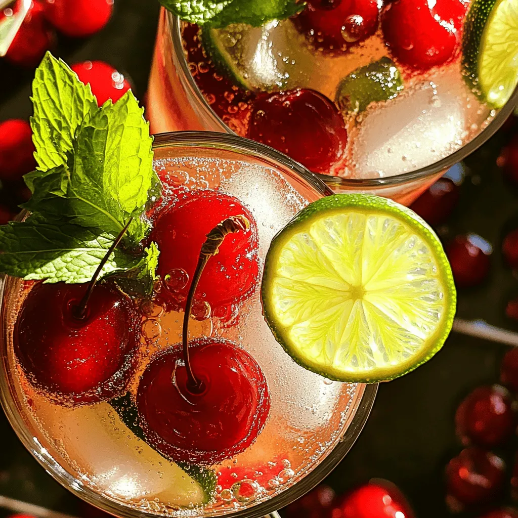 To make refreshing cherry limeade, you need some simple, fresh ingredients. Here’s what you will require: