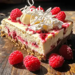 - Cream Cheese: This is the base of the cheesecake. It gives it a rich and creamy texture. - White Chocolate: Use high-quality white chocolate for the best flavor. Melt it and mix it in for sweetness. - Raspberries: Fresh raspberries add a burst of tartness. They balance the sweetness of the cheesecake.