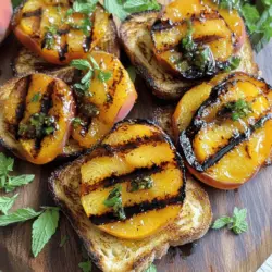 Toasted bread with grilled nectarines is a fun dish. It brings sweet and savory flavors together. You only need a few fresh ingredients. Let me show you how easy it is.