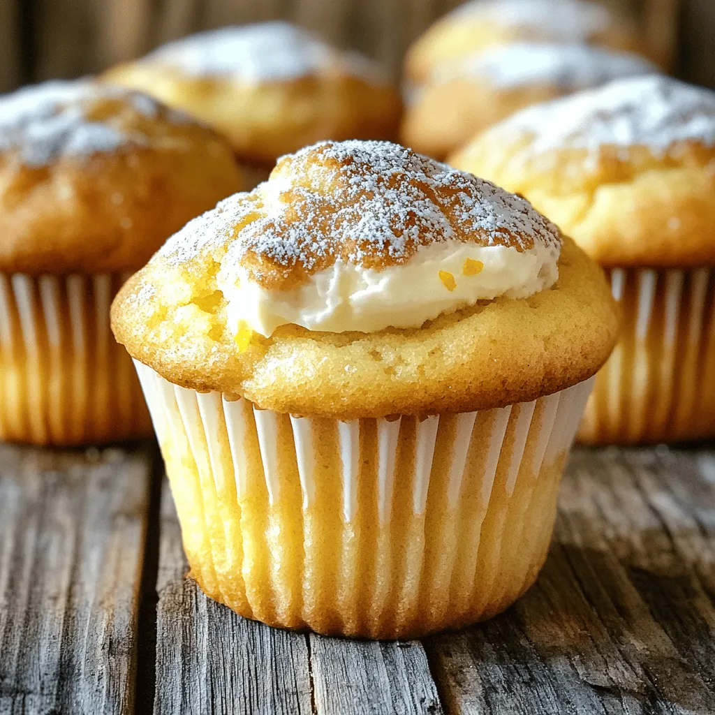 To make Lemon Cream Cheese Muffins, gather these simple items: