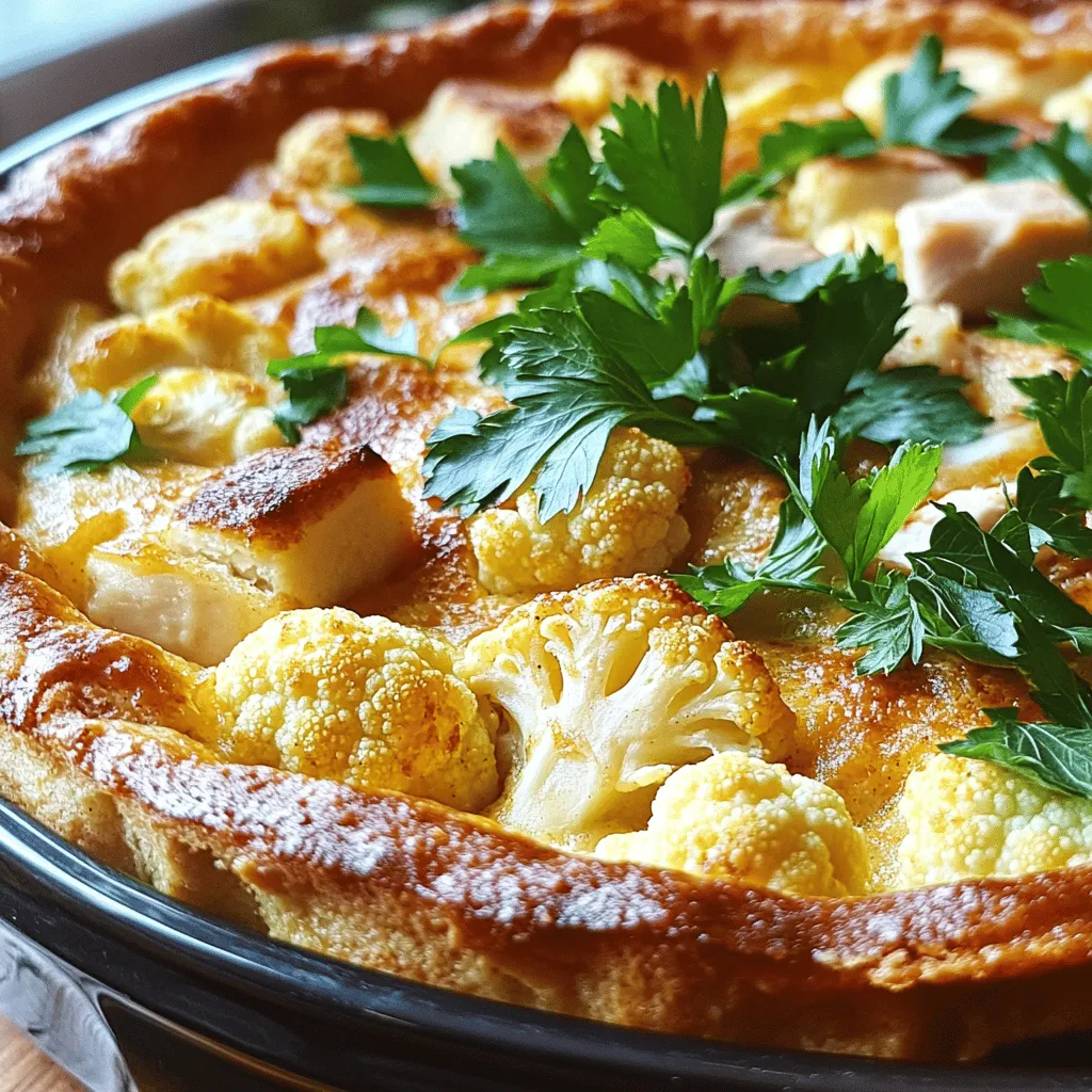 - Cauliflower florets - Cooked diced turkey - Eggs