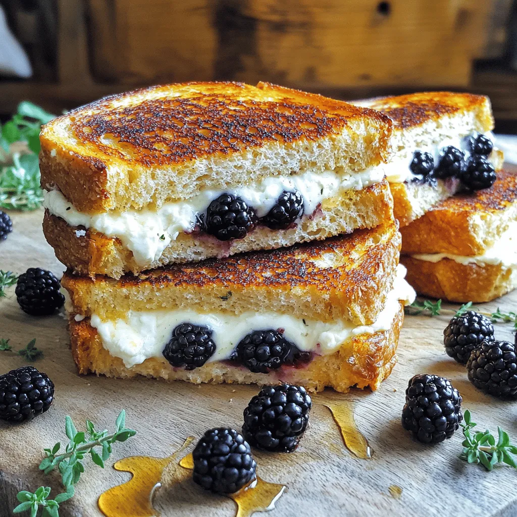 When I make my Goat Cheese Blackberry Grilled Cheese, I love to keep it simple. Here is what you need: