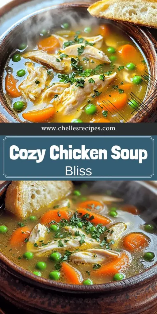 Warm your heart and satisfy your cravings with this savory chicken soup recipe! Filled with tender chicken, vibrant veggies, and delicious herbs, this simple and comforting meal is perfect for any day. Whether you're looking for a quick weeknight dinner or a cozy gathering dish, this recipe has you covered. Click through to explore the full recipe and discover tips for making the perfect bowl of chicken soup!
