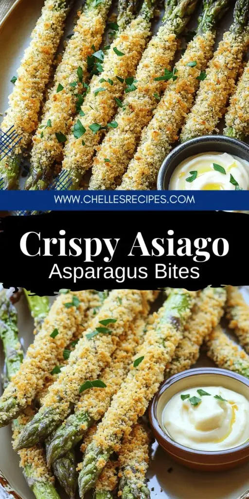 Upgrade your snack game with Crispy Asparagus Asiago Spears, a deliciously crunchy treat perfect for any gathering! With easy-to-follow steps, you'll create cheesy, flavorful spears that impress every time. These baked delights are not just tasty but also healthy, making them a great addition to your recipe collection. Click through to discover the full recipe and unleash the chef in you with this delightful dish! Enjoy the crispy adventure!