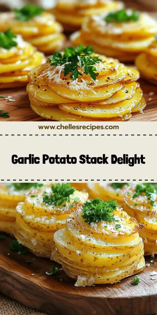 Elevate your mealtime with Healthy Garlic Potato Stacks, a delicious and simple side dish that impresses! Made with Yukon Gold potatoes, fresh garlic, and aromatic herbs, this recipe is bursting with flavor and easy to prepare. Perfect for any occasion, these stacks are not just tasty but also nutritious. Ready to add a delightful twist to your meals? Click to discover the full recipe and start cooking today!