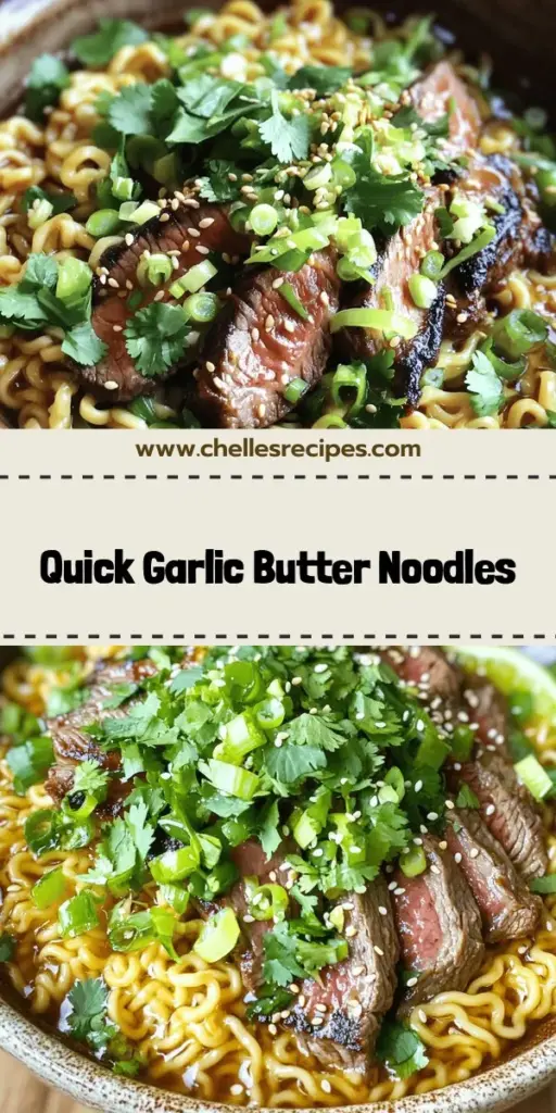 Looking for a quick and easy meal that bursts with flavor? Try Garlic Butter Steak Lightning Noodles! This delicious recipe combines savory flank steak with ramen noodles drenched in a rich garlic butter sauce, ready in no time. Perfect for busy weeknights, it's a dish everyone will love. Explore the ingredients and step-by-step cooking guide to create your own masterpiece. Click through now to discover the full recipe and get cooking!