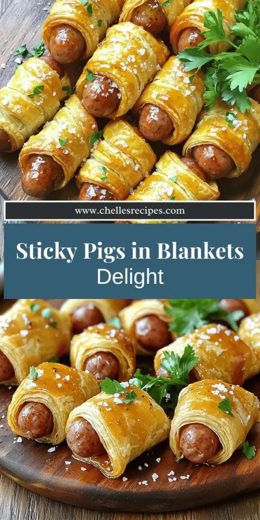 Craving a delicious snack? Discover how to make Irresistibly Sticky Pigs In Blankets that everyone will love! This delightful treat combines small sausages with flaky puff pastry, drizzled in a sweet honey glaze. Perfect for parties or cozy gatherings, these easy-to-make bites are sure to impress. Click through for the full recipe and step-by-step instructions. Get ready to indulge in this tempting treat that’s perfect for any occasion!
