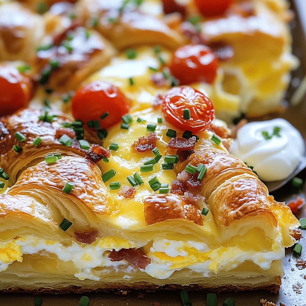 - Croissants: Use 4 large croissants. They should be torn into pieces. Day-old croissants work best for this dish. They soak up the egg mixture well. Fresh ones may become too mushy.