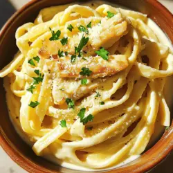 To make creamy chicken fettuccine Alfredo, you will need: - 12 oz fettuccine pasta - 2 chicken breast fillets, sliced into strips - 2 tablespoons olive oil - 1 cup heavy cream - 1 cup freshly grated Parmesan cheese