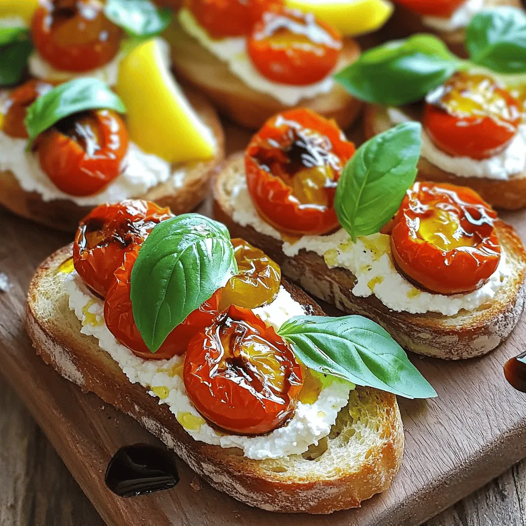 To make Roast Tomato & Whipped Ricotta Toasts, you need fresh, simple ingredients. Here’s what you’ll need: