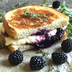 To make this delightful blackberry and goat cheese grilled cheese, gather these items: