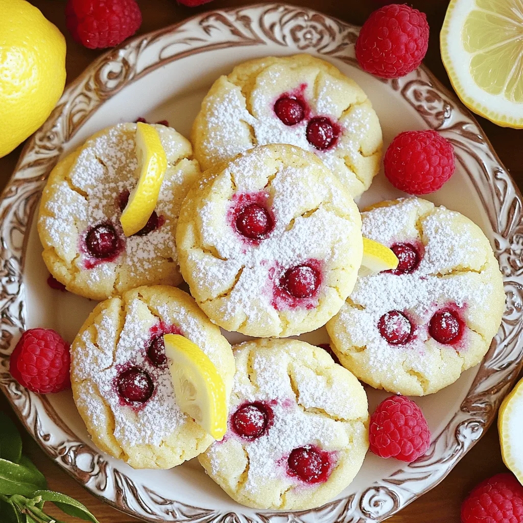To make the best lemon raspberry cookies, you need just a few key ingredients. The base starts with all-purpose flour, baking powder, baking soda, and salt. These ingredients create the perfect structure for your cookies. You will also need unsalted butter and granulated sugar. These two ingredients make the cookies rich and sweet.