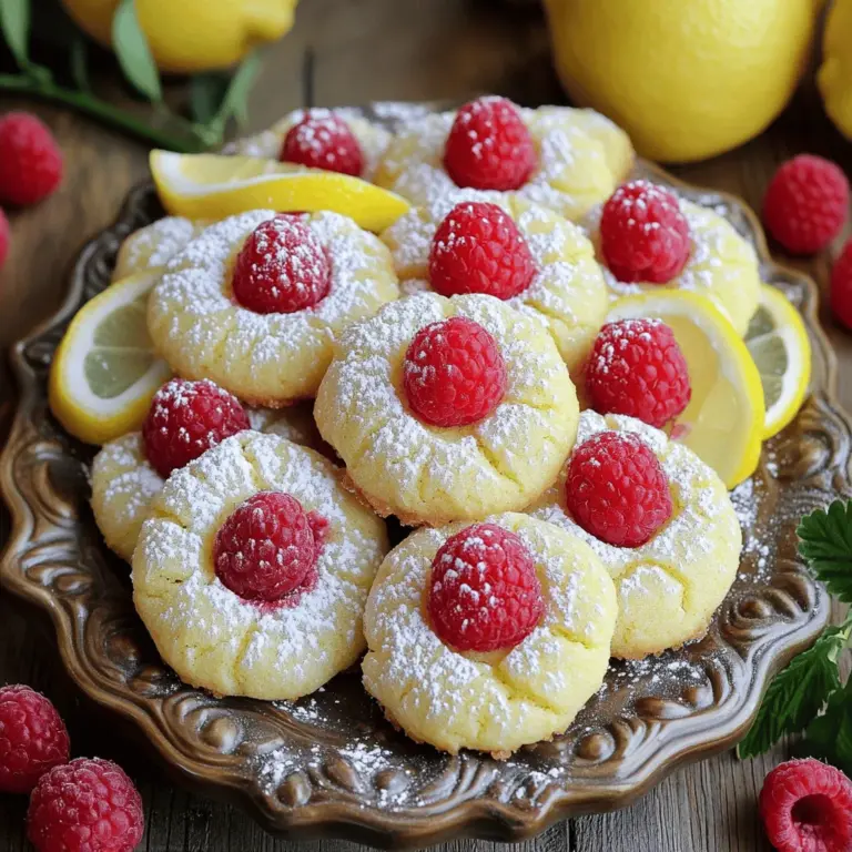 To make the best lemon raspberry cookies, you need just a few key ingredients. The base starts with all-purpose flour, baking powder, baking soda, and salt. These ingredients create the perfect structure for your cookies. You will also need unsalted butter and granulated sugar. These two ingredients make the cookies rich and sweet.