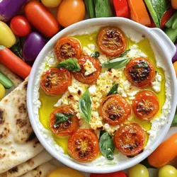The feta dip recipe shines with simple yet fresh ingredients. The main star is feta cheese. I like to use creamy, tangy feta. It adds great depth to the dip. Choose a good quality feta for the best flavor. You can find it in blocks or crumbled in stores.