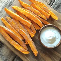 - 2 large sweet potatoes - 2 tablespoons olive oil - 1/4 cup granulated sugar - 1 tablespoon ground cinnamon - 1/2 teaspoon salt - 1/4 teaspoon nutmeg (optional) - Parchment paper - Large bowl - Baking sheet Gathering the right ingredients is key to making these cinnamon sugar sweet potato fries. Sweet potatoes are not just sweet; they are also packed with nutrients. Olive oil helps the fries crisp up nicely. For the seasoning, granulated sugar and ground cinnamon create that perfect sweet touch. A little salt enhances all the flavors, while nutmeg adds a warm note if you choose to include it. Don't forget your tools! Parchment paper keeps the fries from sticking. A large bowl is perfect for mixing, and a baking sheet allows for even cooking. These ingredients and tools set you up for success in making this tasty snack. For the full recipe, refer to the earlier section. 1. First, preheat your oven to 425°F (220°C). This step is key for crispy fries. 2. Next, peel the sweet potatoes. Use a sharp peeler for clean results. 3. Cut the sweet potatoes into fries. Aim for 1/4-inch thickness. This helps them cook evenly. 1. Take a large bowl and add the sweet potato fries. 2. Pour in 2 tablespoons of olive oil. Toss them well to coat all sides. 3. In another bowl, mix together 1/4 cup of granulated sugar, 1 tablespoon of ground cinnamon, and 1/2 teaspoon of salt. 4. If you like a hint of spice, add 1/4 teaspoon of nutmeg. 5. Sprinkle this cinnamon sugar mix over the fries. Toss gently so every fry gets a sweet coat. 1. Spread the fries out on the baking sheet. Make sure they lie flat. 2. Bake them in the preheated oven for 25-30 minutes. 3. Flip the fries halfway through. This helps them get crispy on both sides. 4. When they turn golden brown, take them out. Let them cool for a few minutes before serving. For the full experience, check out the [Full Recipe]. Enjoy your delicious cinnamon sugar sweet potato fries! To get the best crispy fries, slicing is key. Cut the sweet potatoes into thin, even strips, about 1/4 inch thick. This size helps them cook through and crisp up nicely. Make sure you space the fries on the baking sheet. If they overlap, they will steam instead of becoming crispy. You can make these fries pop with more flavors! Try adding a pinch of cayenne pepper for a spicy kick, or mix in some vanilla extract with the sugar. For dips, maple syrup is a classic choice. You can also whip up a yogurt dip with honey and a hint of cinnamon for a creamy touch. Presentation matters! Serve your fries on a wooden board or in a rustic bowl. Sprinkle a little extra cinnamon sugar on top for flair. Pair these fries with a side of sweet dips, like maple syrup, or even a zesty yogurt dip. This adds fun and flavor to your meal! For the full recipe, check out the details above. {{image_2}} You can change up the flavor of your fries. Adding cayenne pepper gives them a spicy kick. Just a pinch can make a big difference. If you want something sweeter, try using honey or maple syrup instead of granulated sugar. Each choice adds its own twist to the fries. There are many ways to cook sweet potato fries. For a quick method, use an air fryer. Just set it to 400°F (200°C) and cook for about 15 minutes. You’ll get crispy fries in no time! If you love smoky flavors, try grilling them. Toss the fries on a preheated grill for about 10-15 minutes. Turn them often for even cooking. You can easily adapt this recipe for different diets. To make it vegan, just use coconut sugar instead of granulated sugar. For a gluten-free version, ensure that your seasonings and sugar are certified gluten-free. If you want a low-sugar option, you can use a sugar substitute like stevia or erythritol. This way, everyone can enjoy these tasty fries! Store your leftover cinnamon sugar sweet potato fries in an airtight container. Glass or plastic containers with lids work best. Make sure the fries have cooled down before sealing the container. To reheat, preheat your oven to 375°F (190°C). Spread the fries on a baking sheet. Bake them for about 10 to 15 minutes. This keeps them crispy and warm. To freeze your fries, first let them cool completely. Spread them in a single layer on a baking sheet. Place the baking sheet in the freezer for a couple of hours. Once frozen, transfer the fries to a freezer-safe bag. Remove as much air as you can to prevent freezer burn. When ready to eat, preheat your oven to 425°F (220°C). Bake the frozen fries for 25 to 30 minutes, flipping halfway through, until they are hot and crispy. In the fridge, your sweet potato fries stay fresh for about 3 to 5 days. Look for any signs of spoilage, like a strange smell or sliminess. If you see these signs, it’s best to toss them out to avoid getting sick. Proper storage helps keep your fries tasty and safe! Cinnamon sugar sweet potato fries can last for about three days in the fridge. Store them in an airtight container to keep them fresh. Before you eat them again, reheat them in the oven to regain some crispiness. Yes, you can use other types of potatoes. Regular potatoes or yams work well. Just keep in mind that cooking times may change. Sweet potatoes give a unique flavor, but other potatoes will also taste good with cinnamon sugar. These fries pair well with many sauces. Try maple syrup for a sweet touch. You can also use a yogurt dip for something creamy. Experiment with your favorite dips to find the perfect match. In this post, we explored how to make delicious cinnamon sugar sweet potato fries. We covered the main ingredients, the step-by-step baking process, and useful tips for perfect fries. We also discussed fun variations and how to store leftovers. This dish is simple and offers great taste. Try it with different spices or dips for fun twists. Enjoy your tasty fries, whether fresh or frozen!