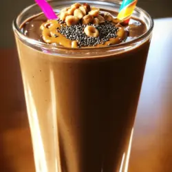 To make a creamy and delightful chocolate peanut butter smoothie, you need a few simple ingredients. Each one plays a key role in creating that rich flavor and smooth texture. Here’s what you will need: - 1 ripe banana, frozen - 2 tablespoons natural peanut butter - 1 tablespoon cocoa powder - 1 cup almond milk (or any milk of choice) - 1 tablespoon honey or maple syrup (adjust for sweetness) - 1 tablespoon chia seeds - A pinch of sea salt - Ice cubes (optional) The frozen banana gives the smoothie its creamy texture. It also adds natural sweetness. Natural peanut butter contributes healthy fats and protein, making this smoothie filling. Cocoa powder brings the rich chocolate flavor we all love. Almond milk keeps it light and dairy-free, but feel free to use any milk you prefer. Honey or maple syrup sweetens the smoothie just right. Chia seeds add fiber and a nice texture. The pinch of sea salt balances the sweetness and enhances all the flavors. If you want a thicker smoothie, toss in some ice cubes. This combination makes a satisfying treat, perfect for breakfast or a snack. Check out the [Full Recipe] to whip up this tasty drink. First, gather all your ingredients. You will need: - 1 ripe banana, frozen - 2 tablespoons natural peanut butter - 1 tablespoon cocoa powder - 1 cup almond milk (or any milk of choice) - 1 tablespoon honey or maple syrup (adjust for sweetness) - 1 tablespoon chia seeds - A pinch of sea salt - Ice cubes (optional, for a thicker consistency) Make sure the banana is frozen. This gives your smoothie a creamy texture. Measure out the peanut butter and cocoa powder. Keep your almond milk ready. You can use any milk you like. Now, it's time to blend! In your blender, add the frozen banana, peanut butter, cocoa powder, almond milk, honey or maple syrup, chia seeds, and sea salt. Blend on high speed until everything is smooth and creamy. If you want a thicker smoothie, toss in some ice cubes and blend again. Taste your smoothie. If it's not sweet enough, add more honey or syrup. Blend again to mix in the sweetener. Pour your smooth and creamy treat into a tall glass or a bowl. For a beautiful touch, sprinkle chia seeds or crushed peanuts on top. You can even drizzle a bit more peanut butter for extra flavor. This makes your smoothie look as good as it tastes. Enjoy your Chocolate Peanut Butter Smoothie! Check out the Full Recipe for more tips and tricks. To achieve that perfect creamy texture, start with a frozen banana. The banana adds natural sweetness and thickness. Next, use natural peanut butter. It blends well and adds a rich flavor. Don’t forget the cocoa powder; it enhances the chocolate taste. For a smoother blend, use almond milk. Feel free to use any milk you like. If you want an even creamier smoothie, add a few ice cubes. Blend until smooth, and enjoy the thick texture. Sweetness can make or break your smoothie. I use honey or maple syrup for sweetness. Start with just one tablespoon. After blending, taste your smoothie. If it needs more sweetness, add a little more honey or syrup. Blend again to mix it well. If you like it sweeter, repeat this step until you reach your desired taste. Remember, you can always add, but you can’t take away. The right tools can make your smoothie experience better. A good blender is key. I recommend a high-speed blender. It blends everything smoothly and quickly. If you don’t have one, a regular blender works too, but you may need to blend longer. Use a measuring cup for the almond milk and a tablespoon for the peanut butter and sweetener. This ensures you get the right amounts. Enjoy your delicious chocolate peanut butter smoothie with these simple tips. For the full recipe, check the section above. {{image_2}} If you want a dairy-free smoothie, use almond milk or coconut milk. These options taste great and keep the smoothie creamy. You can also try oat milk for a thicker texture. Each milk gives a unique flavor, so pick what you like best. If you have nut allergies, fear not! You can switch peanut butter for sunflower seed butter. It has a similar creamy texture and flavor. You can also use soy nut butter for a different twist. Both options make this smoothie safe and tasty for everyone. To lower the sugar, skip the honey or maple syrup. The frozen banana adds natural sweetness. You can also use unsweetened cocoa powder to cut down on sugar. If you need more sweetness, try a few drops of stevia or monk fruit. This way, you can enjoy your smoothie without the extra sugar! If you have leftover smoothie, pour it into an airtight container. Seal it well and store it in the fridge. It stays good for up to 24 hours. When you're ready to drink it, stir well. If it separates a bit, that's okay; just mix it up again. Freezing ingredients can save you time. For bananas, peel and slice them first. Place the slices on a baking tray and freeze them. Once frozen, transfer them to a bag or container. This way, you can quickly grab a banana for your smoothie. You can also freeze portions of peanut butter in ice cube trays for easy use. Smoothies are best enjoyed cold. If you need to warm it, do so gently. Pour it into a pot and heat on low. Stir constantly to avoid cooking the ingredients. This method keeps the flavors intact. However, I suggest enjoying your chocolate peanut butter smoothie fresh. For more details, check the Full Recipe. If you want to skip the banana, try using avocado. It adds creaminess without strong flavor. You can also use silken tofu or frozen mango for a different taste. Both will keep your smoothie smooth and thick. Yes, this smoothie can be healthy. It has protein from peanut butter and healthy fats. The banana gives you potassium and fiber. Cocoa powder adds antioxidants. Just watch the added sweeteners to keep it balanced. To make this smoothie vegan, use plant-based milk like almond or oat milk. Replace honey with maple syrup or agave nectar. All other ingredients are already plant-based. This way, you enjoy the same creamy taste without animal products. Absolutely! Adding protein powder boosts the smoothie’s nutrition. You can use whey, casein, or plant-based protein. Just mix in one scoop before blending. It blends easily and doesn’t change the flavor much. This smoothie has about 400 calories. The exact number depends on your ingredients. If you change the milk or add protein powder, the calories will vary. Check the labels for precise calorie counts. For the full recipe, refer to the Choco-Peanut Bliss Smoothie section. This blog post shared an easy recipe for a chocolate peanut butter smoothie. You learned about the right ingredients, step-by-step instructions, and helpful tips for a perfect blend. Variations allow you to switch things up, and storage tips help keep your smoothie fresh. Finally, the FAQs answered common questions to make your smoothie journey smoother. Try out this recipe and make it your own. Enjoy the healthy, tasty options waiting for you.