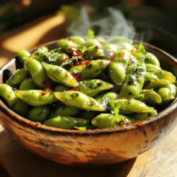 To make spicy garlic edamame, you need a few key ingredients: - 1 pound fresh edamame (in pods) - 4 cloves garlic, minced - 2 tablespoons soy sauce - 1 tablespoon sesame oil - 1 teaspoon red pepper flakes (adjust to taste) - 1 teaspoon rice vinegar - 1 tablespoon fresh cilantro, chopped (for garnish) - Sea salt (to taste) These ingredients work together to create a savory and flavorful snack. The edamame gives a nice texture, while garlic adds punch. Soy sauce and sesame oil bring umami, and red pepper flakes give heat. Getting the measurements right is crucial for taste. Here’s a breakdown: - Edamame: One pound is enough for about four servings. - Garlic: Use four cloves for a strong garlic flavor. - Soy Sauce: Two tablespoons add a salty depth. - Sesame Oil: One tablespoon adds nuttiness. - Red Pepper Flakes: One teaspoon gives spice. Add more if you enjoy heat! - Rice Vinegar: One teaspoon cuts through richness. - Cilantro: One tablespoon for a fresh touch. - Sea Salt: Add to taste for seasoning. Edamame is not just tasty; it’s also healthy! Here are some benefits: - High in Protein: Edamame offers a great plant-based protein source. - Rich in Fiber: This helps with digestion and keeps you full. - Packed with Vitamins: Edamame contains vitamins A, C, and K. - Low in Calories: It’s a smart snack choice for weight management. - Antioxidants: These help protect your body from damage. Incorporating edamame into your diet can support overall health and wellness. Enjoy this delicious snack while reaping its many benefits. For the full recipe, check out the details above. To start, bring a large pot of salted water to a boil. Salt helps enhance the flavor of the edamame. Add 1 pound of fresh edamame pods to the boiling water. Cook them for 5 to 6 minutes. You want them tender yet still firm. Once done, drain the edamame and set them aside. Next, heat a large skillet over medium heat. Add 1 tablespoon of sesame oil to the skillet. Then, toss in 4 minced garlic cloves. Sauté for about 1 to 2 minutes. You want the garlic to smell great but not burn. After that, pour in 2 tablespoons of soy sauce, 1 teaspoon of red pepper flakes, and 1 teaspoon of rice vinegar. Stir well to mix everything. Let it simmer for a minute. This allows the sauce flavors to blend nicely. Now it’s time to bring it all together. Once the edamame is cooked, add it to the skillet with the spicy garlic sauce. Toss the edamame in the sauce until they are well-coated. Season with sea salt to taste. Remove the skillet from the heat. Transfer the spicy garlic edamame to a serving bowl. For a pop of color, garnish with 1 tablespoon of fresh chopped cilantro. Enjoy your savory and flavorful snack! For the full recipe, check out the details provided. To find the best edamame, look for bright green pods. The pods should feel firm and plump. Avoid any that have dark marks or feel dry. Fresh edamame is often found in the freezer section. Frozen pods work well if fresh ones are not available. If you love heat, add more red pepper flakes. Start with a small amount and taste as you go. If your guests prefer milder snacks, reduce the flakes. You can also add a touch of honey to balance the heat. This gives a sweet and spicy flavor that many enjoy. Add a squeeze of lime juice for a citrus kick. You can also sprinkle sesame seeds on top. This adds crunch and a nutty taste. Fresh herbs like basil or mint can brighten the dish. Try adding a splash of chili oil for extra warmth. To explore more tips and tricks, check the full recipe. {{image_2}} You can switch up the flavors in spicy garlic edamame. Try using lime juice instead of rice vinegar. This adds a zesty twist. You can also mix in a splash of chili oil for extra heat. Want a sweeter touch? Add a dash of honey or maple syrup. For a nutty flavor, sprinkle in toasted sesame seeds. These changes keep the recipe fresh and exciting. Spicy garlic edamame makes a great side dish. Pair it with grilled chicken or tofu for a balanced meal. Serve it alongside steamed rice and a green salad for a colorful plate. You can also mix it into stir-fries for added flavor and crunch. This snack can elevate any meal, making it satisfying and tasty. This recipe is already vegan and gluten-free. To ensure it stays that way, use tamari instead of soy sauce. Tamari is a gluten-free soy sauce option. Always check labels on condiments to avoid hidden gluten. This way, you can enjoy the dish without worry. Spicy garlic edamame fits many diets, making it a versatile choice for everyone. For the full recipe, check the section above! To store leftover spicy garlic edamame, let it cool first. Place it in an airtight container. Make sure to seal it tightly. You can keep it in the fridge for up to three days. If you want to enjoy the flavor later, storing it properly is key. When you are ready to eat the leftover edamame, you can reheat it easily. Use a skillet over medium heat. Add a splash of water to prevent sticking. Stir it for about 3-5 minutes until it's hot. You can also microwave it for a minute, but check often to avoid overcooking. If you want to save edamame for later, freezing is a great option. Place the cooled edamame in a freezer bag. Remove as much air as possible before sealing. You can freeze it for up to three months. When you are ready to use it, just thaw it in the fridge overnight. This way, you can enjoy spicy garlic edamame anytime! For the full recipe, check out the link above. Yes, you can use frozen edamame. Frozen edamame is easy to find. Just cook it according to the package instructions. This usually takes a few minutes. You can skip the boiling step if you use frozen. It saves time and still tastes great! Spicy garlic edamame pairs well with many dishes. You can serve it with sushi, rice bowls, or grilled meat. It also goes great with salads or as a fun starter. Try it alongside a cold beer or a fruity drink for a tasty snack! You will know edamame is cooked when it turns bright green. The pods should feel tender but not mushy. Taste a pod; it should be soft yet firm. Cooking for about 5-6 minutes usually works well. Drain and toss with the spicy garlic sauce for the best flavor! You can often find spicy garlic edamame at Asian restaurants. Look for places serving sushi or Japanese food. Some trendy bars also offer it as a snack. If you see "edamame" on the menu, ask if they have a spicy version! Spicy garlic edamame offers a tasty treat that's easy to make. We explored key ingredients and their health perks. You learned step-by-step how to prepare this dish and adjust spice levels to your taste. We shared tips for picking fresh edamame and ways to enhance flavor. Remember, you can tweak the recipe with different spices and make it fit your meal plan. Proper storage and reheating keep it fresh long after. Enjoy your cooking adventure and savor each bite of this healthy snack!