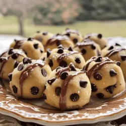 To make your chocolate chip cookie dough bites, you need a few key ingredients: - 1 cup all-purpose flour - 1/2 teaspoon baking soda - 1/4 teaspoon salt - 1/2 cup unsalted butter, softened - 1/2 cup brown sugar, packed - 1/4 cup granulated sugar - 1 teaspoon vanilla extract - 1 cup mini chocolate chips - 2 tablespoons milk (or as needed) These ingredients create a rich and creamy dough. The flour gives structure, while the butter adds softness. The sugars provide sweetness and a nice texture. You can add some fun extras to customize your dough bites: - Mini chocolate chips for extra sweetness - Crushed nuts for added texture - Flavoring variations, like vanilla extract These optional ingredients let you play with flavors and textures. For example, add nuts for crunch or use different chocolate types for more depth. You can find the full recipe to ensure you have everything you need to create these delicious bites! First, gather your dry ingredients. In a small bowl, whisk together: - 1 cup all-purpose flour - 1/2 teaspoon baking soda - 1/4 teaspoon salt This mix will give your cookie dough bites structure and flavor. Set this bowl aside once you finish. Next, in a large mixing bowl, cream together the softened butter and sugars. Use a hand mixer or a stand mixer for this part. Beat until the mixture is light and fluffy, which takes about 2-3 minutes. This step helps to create a wonderful texture. Then, mix in 1 teaspoon of vanilla extract until it blends well. Now it's time to combine the wet and dry mixtures. Gradually add the flour mix to the butter-sugar blend. Stir until the dough starts to come together. If the dough feels too crumbly, don’t worry! Just add milk, one tablespoon at a time, until it’s smooth and firm. As a treat, fold in 1 cup of mini chocolate chips. If you like nuts, add 1/2 cup of crushed nuts for extra crunch. To shape your cookie dough bites, scoop out tablespoon-sized portions of the dough. Roll these portions into bite-sized balls with your hands. Place them on a parchment-lined baking tray. Once all the dough is formed, chill the bites in the fridge for at least 30 minutes. This step helps the dough firm up and makes it easier to eat. After chilling, your chocolate chip cookie dough bites are ready to enjoy! For the full recipe, check the section above. To get the best chocolate chip cookie dough bites, focus on the dough's consistency. You want it to be soft but firm. If your dough is too crumbly, add milk a little at a time. This keeps it from being too wet. Mixing your ingredients evenly is key too. Use a hand mixer to blend the butter and sugars well before adding dry ingredients. This helps all flavors come together. - Check for the right texture: Your dough should hold together but not be sticky. - Blend well: Mix the butter and sugars until fluffy for the best taste. Serving your cookie dough bites can be fun! Place them on a colorful plate. For a special touch, drizzle melted chocolate on top. You can also sprinkle some sea salt for a nice contrast. - Creative serving: Arrange bites in a circle or stack them high. - Add toppings: Use sprinkles, nuts, or even a scoop of ice cream for flair. For the full recipe, check out the detailed steps to make these delightful treats! {{image_2}} You can easily change the taste of your chocolate chip cookie dough bites. One great way is to swap the chocolate. You can use dark chocolate, milk chocolate, or white chocolate. Each type of chocolate gives a new twist. If you want a richer taste, dark chocolate works well. White chocolate adds a sweet, creamy touch. You can also mix in nuts and dried fruits. Chopped walnuts or pecans add crunch and flavor. Dried cranberries or raisins bring sweetness. These add-ins make each bite unique. Feel free to get creative and try your favorites. If you want a healthier treat, there are easy swaps. You can use gluten-free flour instead of all-purpose flour. This option works well for those with gluten issues. Another idea is to cut back on sugar. You can use natural sweeteners like honey or maple syrup. These options add sweetness without refined sugar. You can also try reducing sugar by a bit. The bites will still taste great and be a bit healthier! For a more balanced treat, consider adding oats or chia seeds. These ingredients boost fiber and nutrition while keeping the bites delicious. Explore these variations to make your chocolate chip cookie dough bites fun and special. You can find the full recipe for more details. You want to keep your cookie dough bites fresh and tasty. The best way to store them is in the fridge or freezer. - Refrigeration: Store the bites in an airtight container. They stay fresh for up to one week. - Freezing: For longer storage, freeze the bites. Just place them in a freezer-safe bag or container. They can last up to three months this way. How long do cookie dough bites last? When stored correctly, they can last a week in the fridge. If you freeze them, they can last three months. Look out for signs of spoilage. If the bites smell off or change color, it’s time to toss them. Always trust your senses. Keeping cookie dough bites fresh helps you enjoy them longer. For the full recipe, check out the section above! Can I eat cookie dough bites raw? Yes, you can eat cookie dough bites raw. They are safe to eat because we use heat-treated flour. This method removes any harmful bacteria. Just remember, not all cookie dough is safe, but this recipe is made for eating! How can I make these cookie dough bites vegan? To make vegan cookie dough bites, swap the butter for plant-based butter. Use a dairy-free milk alternative like almond or oat milk. Replace the mini chocolate chips with dairy-free ones. These changes keep the taste while being vegan-friendly. Can you bake chocolate chip cookie dough bites? You can bake these bites, but they won’t look the same. They will spread out and be more like cookies. If you want the classic bite shape, stick with the no-bake option. Benefits of making no-bake cookie dough bites No-bake cookie dough bites are quick and easy. You save time by skipping the oven. They also keep the dough soft and chewy. Kids love rolling them into balls, making it a fun activity. Best brands for store-bought cookie dough bites If you prefer store-bought options, look for brands like Edoughble or Doughp. They offer safe-to-eat cookie dough bites. Check the labels for quality ingredients and flavors. Nutritional comparison of homemade vs. store-bought Homemade cookie dough bites let you control the ingredients. You can reduce sugar or add healthy nuts. Store-bought bites may have preservatives. Always compare nutrition labels to make the best choice for you. For a full recipe, check out the steps to make these delicious bites! Making chocolate chip cookie dough bites is simple and fun. You learned the key ingredients like flour, butter, and sugars. I shared optional items like chocolate chips and nuts to enhance texture. You now have step-by-step directions to prepare, shape, and chill your bites. Don’t forget my tips for perfecting the dough and creative ways to serve. Feel free to explore flavor variations and healthy options too. With the right storage, you can enjoy these bites longer. Dive in and have fun making your own delicious treats!