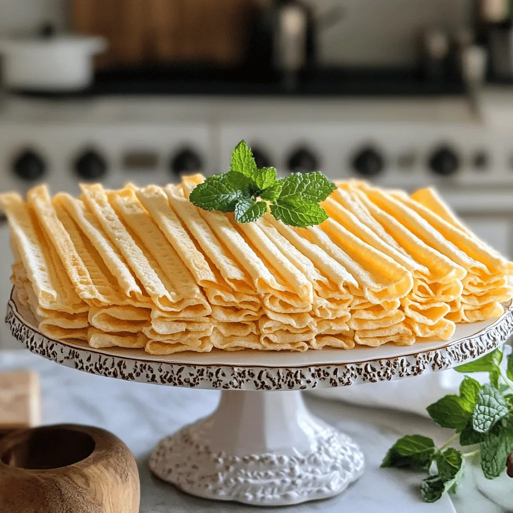 - 2 ½ cups all-purpose flour - 1 teaspoon baking soda - ½ teaspoon baking powder - ½ teaspoon salt - 1 cup unsalted butter, softened - 1 cup granulated sugar - 1 cup powdered sugar - 2 large eggs - 2 teaspoons pure vanilla extract - ½ teaspoon almond extract (optional) When making homemade vanilla wafers, you need simple ingredients. Each one plays a key role. The flour gives structure. Baking soda and powder help them rise. Salt enhances flavor. Butter is vital for a rich, creamy texture. Granulated sugar and powdered sugar sweeten the wafers. The eggs bind the mix. Vanilla extract adds classic flavor. Almond extract gives a twist, but it’s optional. - Mixing bowls - Electric mixer - Cookie scoop or tablespoon - Baking sheets - Parchment paper You also need some tools to make this recipe easy. Mixing bowls help blend the dough. An electric mixer saves time and effort. A cookie scoop or tablespoon allows for even portions. Baking sheets help the wafers bake evenly, and parchment paper prevents sticking. These ingredients and tools set you up for success. Make sure you have everything ready. Then, you can enjoy making these tasty homemade vanilla wafers! For the full recipe, check back to the beginning. 1. First, preheat your oven to 350°F (175°C). This helps the wafers bake evenly. 2. Line your baking sheets with parchment paper. This will prevent the wafers from sticking. 3. In a bowl, whisk together the flour, baking soda, baking powder, and salt. Mix well, and set this aside. 1. In a large bowl, cream the softened butter, granulated sugar, and powdered sugar. Use an electric mixer for about 3-4 minutes. Aim for a light and fluffy texture. 2. Next, add the eggs, one at a time. Mix well after each addition. 3. Then, stir in the vanilla extract and almond extract if you like. This adds a nice layer of flavor. 1. Use a small cookie scoop or tablespoon to drop mounds of dough onto your prepared baking sheets. Space them about 2 inches apart. 2. Flatten each mound slightly with the back of a fork. This gives them a nice shape. 3. Bake the wafers in your preheated oven for 10-12 minutes. Look for lightly golden edges. 4. After baking, let the wafers cool on the baking sheets for 5 minutes. Then, transfer them to wire racks to cool completely. For more detailed steps, you can check the Full Recipe. Enjoy making these delightful homemade vanilla wafers! To get the best texture for your vanilla wafers, avoid over-mixing the dough. Over-mixing can make your cookies tough. Mix just until the dry and wet ingredients blend together. This keeps your wafers light and crisp. When it comes to flattening the dough, use the back of a fork. Press down gently on each mound of dough. This helps them bake evenly. You can also use your fingers if you prefer. Just make sure they are not too flat. Pair your vanilla wafers with a hot drink. They go well with coffee or tea. The warm flavors enhance the sweetness. You can also use them in desserts. Try stacking them with whipped cream and berries. This makes a fun and tasty treat! For a simple yet elegant presentation, serve them in a decorative jar. You can also place them on a cake stand. Add a sprig of mint for a pop of color. This makes for a lovely display. Baking time and temperature are key. Keep an eye on your wafers. If you bake them too long, they may turn hard. Aim for edges that are lightly golden for the best results. Also, be careful with ingredient substitutions. Not all flours or sugars work the same. Using a different type of flour may change the texture. Stick to the recipe for the best outcome. If you must substitute, do it wisely! For the full recipe, check out the complete guide. Enjoy baking! {{image_2}} You can easily change the taste of your homemade vanilla wafers. One popular option is adding chocolate chips. Just fold in about 1 cup of chocolate chips into your dough. This gives a sweet twist that kids love. Another fun idea is to use different extracts. While vanilla is classic, you can try almond or coconut extract. Each extract brings a new flavor. You can mix and match to find your favorite. If you need gluten-free options, substitute the all-purpose flour with a gluten-free blend. Make sure the blend has xanthan gum. This helps the wafers hold together well. For vegan substitutions, replace the butter with vegan butter. Use flax eggs instead of regular eggs. To make one flax egg, mix 1 tablespoon of ground flaxseed with 3 tablespoons of water. Let it sit for 5 minutes before using. You can also give your wafers a seasonal twist. For holidays, add festive spices like cinnamon or nutmeg. A little sprinkle of colored sugar on top makes them fun for celebrations. Incorporate seasonal flavors like pumpkin spice in fall or peppermint in winter. These variations will keep your vanilla wafers exciting all year round. Store your homemade vanilla wafers in an airtight container. A glass jar or a plastic container works well. Keep them at room temperature, away from direct sunlight. They stay fresh for about one week. To freeze your wafers, place them in a single layer on a baking sheet. Put the sheet in the freezer for about an hour. Once they are frozen, transfer them to a zip-top bag. Remove as much air as you can before sealing. They can last up to three months in the freezer. To thaw, take them out of the bag and let them sit at room temperature for about 30 minutes. You can also warm them in the oven at a low temperature for a few minutes. If your wafers go stale, don't worry! You can revive them. Preheat your oven to 300°F (150°C). Place the wafers on a baking sheet. Bake for about 5 minutes. This will help crisp them up again. Enjoy your wafers fresh and tasty once more! Homemade vanilla wafers can last about one week when stored correctly. Keep them in an airtight container to keep them fresh. You can place them in a cool, dry spot. If you want to keep them longer, you can freeze them. In the freezer, they can last up to three months. Just remember to let them thaw at room temperature before serving. Yes, you can use other types of flour. Whole wheat flour or almond flour can work well. However, these options may change the taste and texture. Whole wheat flour makes the wafers a bit denser. Almond flour can add a nutty flavor. Experiment to find what you like best! You can make egg-free wafers! Try using unsweetened applesauce or mashed bananas as a substitute. Use about ¼ cup of either for each egg. You can also use flaxseed meal mixed with water. Mix 1 tablespoon of flaxseed meal with 3 tablespoons of water and let it sit for a few minutes. This will help bind the ingredients. Homemade vanilla wafers taste fresher and richer. You can control the ingredients, avoiding preservatives and artificial flavors. Store-bought wafers are often crunchy, while homemade ones can be softer and chewier. Plus, you can adjust the sweetness and flavor to your liking. Yes, you can make the wafers any size you want! If you want bigger wafers, scoop more dough for each piece. Just remember to adjust the baking time. Larger wafers may need a few extra minutes in the oven. Keep an eye on them to avoid overbaking. In this blog post, I shared how to make delicious homemade vanilla wafers. You learned about the ingredients, equipment, and step-by-step instructions to create the perfect dough. I also covered tips to enhance flavor, avoid common mistakes, and ways to store your wafers. Remember to experiment with variations that suit your taste. Homemade wafers taste better than store-bought, and they are easy to make! Enjoy your baking journey and have fun sharing these tasty treats.