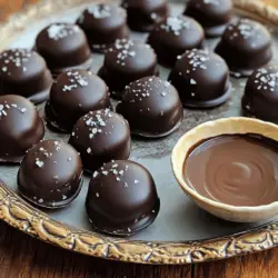 - 1 cup all-purpose flour - 1/2 cup unsalted butter, softened - 1/2 cup brown sugar, packed - 1/4 cup granulated sugar - 1 teaspoon vanilla extract - 1/2 teaspoon baking soda - 1/4 teaspoon salt - 1/2 cup semi-sweet chocolate chips - 1-2 tablespoons milk (if necessary for consistency) - 1 cup dark chocolate chips (for coating) These ingredients create a mix that is both sweet and rich. The flour gives the dough its structure. Using all-purpose flour makes it easy to work with. Softened butter is key. It helps to blend the sugars smoothly, adding creaminess to the dough. Brown sugar adds a nice depth of flavor. The granulated sugar gives sweetness. Vanilla extract brings warmth and a classic taste. Baking soda helps the dough rise a bit, making the bites soft. Salt balances the sweetness, enhancing all the flavors. Semi-sweet chocolate chips offer a delicious burst in each bite. If the dough feels too dry, milk helps to achieve the right texture. Finally, dark chocolate chips coat the bites, creating a rich finish. With this list, you can make these delightful treats. Check out the Full Recipe for all the steps! - Calories per bite: Approximately 100 calories - Macronutrient breakdown: - Carbs: 12g - Fats: 6g - Proteins: 1g - Common dietary considerations: These bites are not gluten-free or vegan. Adjustments can be made for different diets. - Prepare the Dough: Start by creaming the softened butter, brown sugar, and granulated sugar. Use a mixer or a sturdy spoon. Mix until the mixture is light and fluffy. This will take about 2-3 minutes. - Add Flavors: Next, stir in the vanilla extract. This gives the dough a rich flavor that pairs well with the chocolate. - Dry Ingredients: In a separate bowl, whisk together the all-purpose flour, baking soda, and salt. This helps to evenly distribute the baking soda and salt. - Folding in Chocolate Chips: Gradually add the dry mix to the butter mixture. Mix until just combined. Then, fold in the semi-sweet chocolate chips. If the dough feels too dry, add milk one tablespoon at a time. This will help achieve a thick, smooth dough. - Shaping and Chilling: Scoop the dough into small balls, about 1 inch in size. Use your hands to roll them. Place the balls on a parchment-lined baking sheet. Chill them in the fridge for about 30 minutes to firm up. - Melting and Coating: While the dough chills, melt the dark chocolate chips. Use a microwave-safe bowl. Heat in 30-second intervals, stirring after each one until smooth. - Setting and Serving: Once the cookie dough balls are chilled, dip each one into the melted dark chocolate. Make sure they are fully coated. Return them to the parchment-lined sheet. Place them back in the fridge for 10-15 minutes until the chocolate is set. Enjoy your Chocolate Chip Cookie Dough Bites! For the full recipe, see above. - How to ensure the perfect dough consistency: Start by creaming the butter and sugars until fluffy. This step adds air and helps your bites stay soft. If your dough feels too dry, add milk one tablespoon at a time. Aim for a thick but soft dough that holds shape. - Adjustments for humidity and temperature: In humid weather, flour can absorb moisture. Use a bit less flour to keep the dough from becoming too sticky. In dry weather, you might need to add a tablespoon of milk to help with consistency. Always pay attention to how your dough feels. - Presentation ideas for parties or gatherings: Arrange your cookie dough bites on a bright platter. A sprinkle of sea salt adds a nice touch. You can also serve them with a side of melted chocolate for dipping. This makes for a fun and interactive dessert. - Pairings with drinks or other desserts: These bites go well with milk, coffee, or hot cocoa. For a twist, try pairing them with vanilla ice cream. The cold ice cream contrasts nicely with the rich chocolate bites. - Overmixing the dough: Mix just until combined. Overmixing can make your bites tough. You want them to be soft and chewy, so stop mixing as soon as you see no dry flour. - Improper chocolate coating techniques: When melting chocolate, do it slowly in short bursts. If you rush, it can burn. Ensure each bite is fully coated. If the chocolate is too thick, add a bit of coconut oil to thin it out. This helps create a smooth, even layer. {{image_2}} You can make your Chocolate Chip Cookie Dough Bites even more fun by adding nuts or dried fruits. Walnuts or pecans add a nice crunch. Dried cherries or cranberries bring a sweet twist. You can also change the chocolate. Try using milk chocolate or white chocolate chips instead of semi-sweet. Each choice gives a new taste. For a healthier version, swap some ingredients. Use almond flour instead of all-purpose flour. You can use coconut oil instead of butter. If you want a vegan option, replace butter with a plant-based spread. Use maple syrup in place of sugars. These small changes can make your treats more nutritious without losing flavor. Seasonal themes make these bites exciting. For winter holidays, add crushed peppermint to the coating. In spring, sprinkle orange zest for a bright flavor. Use colored chocolate melts for fun seasonal colors. These festive touches make them perfect for parties or gifts. You’ll impress everyone with your creativity! To keep your Chocolate Chip Cookie Dough Bites fresh, store them in an airtight container. Place parchment paper between layers to avoid sticking. Refrigerate them for up to one week. If you want to keep them longer, freeze the bites in a single layer on a baking sheet. Once frozen, transfer them to a freezer bag. This helps keep them fresh for up to three months. You might not need to reheat these bites, but if you do, here are some tips. Let them sit at room temperature for about 10 minutes. This will soften them a bit. If you prefer warm bites, use the microwave for 10 seconds. Be careful not to overheat them, as the chocolate can melt too much. In the fridge, your cookie dough bites last about one week. When stored in the freezer, they can last up to three months. Look for signs of spoilage, like an off smell or dry texture. If you see any discoloration, it’s best to toss them. Enjoy your treats while they're fresh! For the full recipe, check out the Chocolate Chip Cookie Dough Bites section above. You can use several egg-free alternatives. Common options include: - Applesauce: Use 1/4 cup per egg. - Flaxseed meal: Mix 1 tablespoon with 2.5 tablespoons of water. Let it sit until it thickens. - Chia seeds: Blend 1 tablespoon with 2.5 tablespoons of water. Wait until it gels. These substitutes keep the dough moist and tasty. They help bind the ingredients without eggs. Absolutely! You can mix it up with different chocolate types. Here are some fun suggestions: - Milk chocolate: This adds a sweeter taste. - White chocolate: It gives a creamy twist. - Dark chocolate: For a more intense flavor. Feel free to experiment with chocolate chunks or even flavored chocolate for a unique bite! You can swap out butter easily. Here are some great alternatives: - Coconut oil: Replace butter with a 1:1 ratio. - Vegan butter: This works well for dairy-free options. - Nut butters: Almond or peanut butter adds a nutty flavor. Each of these will keep your bites rich and tasty while meeting dietary needs. Coating chocolate bites can be tricky. Here are some tips for a smooth finish: - Melt the chocolate slowly: Use a microwave or double boiler. Stir often to avoid burning. - Dip carefully: Use a fork or toothpick to dip each bite. Let excess chocolate drip off. - Chill before dipping: Cold bites help the chocolate set better. Following these tips will help you achieve a beautiful and even chocolate coating for your treats. Check out the Full Recipe for more details! You now have a clear path to make delicious Chocolate Chip Cookie Dough Bites. We covered the key ingredients, step-by-step instructions, and essential tips. You learned how to create a fun dessert that can suit any occasion. Remember to customize with flavors or healthier options as you like. Enjoy making these bites, and share them with friends and family for a sweet treat!