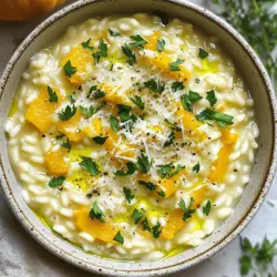 - 1 cup Arborio rice - 2 cups butternut squash, peeled and diced - 4 cups vegetable broth - 1 medium onion, finely chopped - 2 cloves garlic, minced - 1 cup grated Parmesan cheese - 2 tablespoons olive oil - 1 tablespoon butter - 1 teaspoon fresh thyme leaves - Salt and pepper to taste - Fresh parsley - Extra Parmesan To create a creamy delight in your Savory Butternut Squash Risotto, you need the right ingredients. First, Arborio rice is key. It gives the risotto its creamy texture. Butternut squash adds a sweet and nutty flavor. You will also need vegetable broth. This broth keeps the dish rich and warm. Next, onion and garlic boost the aroma. They blend well with the squash. Parmesan cheese adds a salty punch. Olive oil and butter provide fat for flavor. Fresh thyme gives a nice herbal hint. Don’t forget salt and pepper for seasoning. For garnishes, you can use fresh parsley. This adds color and freshness. A sprinkle of extra Parmesan enhances the taste. You can find the full recipe to guide you through this process. Enjoy making this dish! To start, heat 4 cups of vegetable broth in a saucepan over low heat. Keeping the broth warm is key. This helps the rice cook evenly and absorb flavors well. In a large skillet, add 2 tablespoons of olive oil and 1 tablespoon of butter. Heat this mixture over medium heat. Once hot, toss in 1 finely chopped onion. Cook it until it turns translucent, about 5 minutes. Then, stir in 2 minced garlic cloves. Let it cook for 1-2 minutes. This step adds a nice aroma to your risotto. Next, add 2 cups of peeled and diced butternut squash to the skillet. Sauté it for 5-7 minutes until it softens. Stirring helps mix the flavors well. The squash will add a sweet touch to the dish. Now it’s time to add 1 cup of Arborio rice. Increase the heat slightly. Stir the rice for about 2 minutes. This helps toast the rice, enhancing its flavor. Start adding the warm broth one ladle at a time. Stir often and let the rice absorb most of the liquid before adding more. This process takes about 18-20 minutes. The goal is creamy, al dente rice. Once the rice reaches the right texture, stir in 1 cup of grated Parmesan cheese and 1 teaspoon of fresh thyme leaves. Season with salt and pepper to taste. Adjust the seasoning as needed. Let the risotto sit for a minute before serving. This allows flavors to meld. For a beautiful finish, serve it in shallow bowls, garnished with fresh parsley and an extra sprinkle of Parmesan. For the full recipe, check out the detailed instructions I provided. Enjoy your creamy butternut squash risotto! To make creamy risotto, use Arborio rice. This rice has high starch content. Stir it often while cooking. This releases starch, making the risotto rich and creamy. I find that adding broth slowly is key. It helps the rice absorb the liquid well. For extra flavor, try adding herbs like sage or rosemary. These herbs pair well with butternut squash. Using homemade vegetable broth boosts taste too. It adds depth that store-bought broth often lacks. You can prep butternut squash ahead of time. This saves you effort when cooking. Just dice and store it in the fridge. Another quick option is using a pressure cooker. It cooks the squash fast and keeps it tender. {{image_2}} You can boost the nutrition of your butternut squash risotto by adding proteins. Cooked chicken or shrimp works well in this dish. Simply add them in during the last few minutes of cooking. This way, they warm up without overcooking. For a plant-based option, try chickpeas or lentils. They add great texture and protein. Just stir them in before serving. Risotto is very flexible. You can add seasonal vegetables to change the taste. In fall, add roasted Brussels sprouts or kale. In spring, peas or asparagus can brighten up the dish. You can also modify your risotto for special holidays. For example, add cranberries for Thanksgiving or a hint of nutmeg for winter gatherings. The flavor of your risotto can change with spices. Try adding a pinch of nutmeg for warmth or some smoked paprika for a smoky twist. A splash of white wine adds depth to the dish. Just pour it in after you add the rice. Let it cook until it evaporates, then continue with your broth. These tweaks help make each risotto unique and exciting. For the full recipe, check out Savory Butternut Squash Risotto. To store your savory butternut squash risotto, let it cool first. Place it in an airtight container. Make sure to keep it in the fridge. It can last about 3 to 5 days this way. If you want to enjoy it later, don’t worry! I have great tips for that. Freezing risotto can be a smart move for meal prep. First, let it cool down completely. Then, transfer it to freezer-safe bags. Squeeze out the air before sealing. This helps prevent freezer burn. You can freeze it for up to 3 months. When you're ready to eat, thaw it overnight in the fridge. Reheat gently on the stove or microwave. Add a splash of broth to restore creaminess. You can also make this risotto ahead of time. Cook the risotto, but stop just before it becomes creamy. Let it cool and store it in the fridge. When you’re ready to serve, reheat it. Add a bit more broth and cheese to finish cooking. You can store the butternut squash and rice separately if you prefer. This keeps the textures nice and fresh. To make risotto creamy, you need to stir it often. The key is to add broth slowly. This lets the rice absorb liquid while releasing starch. Starch gives risotto its silky texture. Always use warm broth. Cold broth can shock the rice and make it less creamy. You can use other types of rice, but Arborio rice is best. Arborio rice has a high starch content. This starch helps create the creamy texture. You might try Carnaroli or Vialone Nano rice as well. These types also work well for risotto. Butternut squash risotto pairs well with many sides. A simple green salad adds freshness. Roasted Brussels sprouts or asparagus also complement the dish. For wine, try a light white like Pinot Grigio or Sauvignon Blanc. These wines balance the rich flavors of the risotto. Yes, you can make butternut squash risotto vegan. Use vegetable broth instead of chicken broth. Replace Parmesan cheese with a vegan option. Nutritional yeast can add a cheesy flavor. You can also skip the butter and use olive oil for cooking. These swaps keep the dish tasty and creamy. For the full recipe, check out the section above. In this post, we explored making butternut squash risotto. We covered the key ingredients, step-by-step cooking instructions, and helpful tips to perfect your dish. You learned how to achieve a creamy texture while enhancing flavors. Variations can suit any taste or season! Remember, proper storage helps keep your risotto fresh. Experiment, enjoy, and share your results! This dish is not just nourishing, it brings joy to every table. Dive in and make your unique risotto today!
