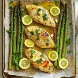 Sheet Pan Lemon Garlic Chicken & Asparagus Dish