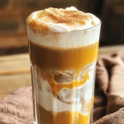 - Brewed coffee Use 1 cup of brewed coffee. I like to chill it for a smooth taste. Cold brew coffee is a great choice too. - Milk options (dairy vs. non-dairy) Choose 1 cup of milk. You can use any type you enjoy. Almond, oat, or regular dairy milk all work well. - Pumpkin puree specifics Use 1/4 cup of pumpkin puree. It adds rich flavor and color. Make sure to pick pure pumpkin, not pie filling. - Maple syrup alternatives Two tablespoons of maple syrup sweeten the drink. If you want less sugar, try honey or agave instead. - Pumpkin spice blend information Add 1/2 teaspoon of pumpkin spice blend. You can mix cinnamon, nutmeg, and ginger for your own blend. - Ground cinnamon for garnishing Finally, use 1/4 teaspoon of ground cinnamon to top your latte. It adds a warm touch and visual appeal. You can find the full recipe in the recipe section. This drink is cozy and festive, perfect for all seasons! To start, you need brewed coffee. You can brew it hot and let it chill. I prefer cold brew because it's smooth and rich. If you want, use a French press or pour-over method. These methods give great flavor. You can also skip brewing altogether. Store-bought cold brew works just as well. Just make sure it’s chilled before you pour. Next, let’s make the pumpkin cold foam. Grab a mixing bowl. Add pumpkin puree, milk, maple syrup, vanilla extract, and pumpkin spice blend. Whisk them together until it’s frothy. This is where the fun begins! You can use a handheld milk frother for a light texture. If you want it creamier, a blender works wonders too. Just blend for a few seconds until fluffy. Now, it’s time to put it all together. Take a tall glass and fill it with ice cubes. Pour the chilled coffee in. Fill the glass about two-thirds full. Then, gently spoon the pumpkin cold foam on top. It should float beautifully. For the final touch, sprinkle a pinch of ground cinnamon on the foam. This adds a nice hint of flavor and looks pretty too. Serve it right away for the best experience. Enjoy your spiced pumpkin cold foam latte! You can find the full recipe above to follow along with these steps. To get the best texture in your Spiced Pumpkin Cold Foam Latte, frothing is key. You can use a handheld frother or a blender. I prefer a frother for its ease. Start by whisking the milk and pumpkin puree until frothy. If you want it thicker, froth longer. For sweetness, adjust the maple syrup. Start with two tablespoons, then taste. If you like it sweeter, add more syrup. This keeps your latte just how you want it. Spices can make your drink shine. Besides pumpkin spice, try adding a pinch of cardamom or allspice. These flavors blend well with pumpkin and add depth. You can also change up the flavors by adding a splash of vanilla or a hint of cocoa. A touch of nutmeg gives a warm, cozy feel, perfect for fall. Using the right glass can elevate your latte. A tall, clear glass shows off the beautiful layers of coffee and foam. For garnishing, sprinkle ground cinnamon or a dash of nutmeg on top. You can even add a few pumpkin seeds for crunch. This makes your drink look as good as it tastes. For the full recipe, visit the details above and enjoy creating your own festive flavor delight! {{image_2}} When you want a dairy-free Spiced Pumpkin Cold Foam Latte, choose the right milk. Almond milk, oat milk, or coconut milk work well. Each brings a unique taste and texture. - Non-dairy milk substitutes: Almond milk is light and nutty. Oat milk is creamy and sweet. Coconut milk adds a tropical touch. Use the one you love best. - Flavor adjustments for creamy alternatives: If using almond or coconut milk, add a bit more pumpkin puree. This boosts the creaminess and flavor. Sweetness can change your drink’s taste. You might want it sweeter or less sweet. - Using different sweeteners: Maple syrup is great, but you can also try honey or agave. Each sweetener adds a different flavor. - Sugar-free alternatives: For a healthy twist, consider using stevia or monk fruit sweetener. These keep your drink sweet without extra calories. Seasonal changes can inspire new flavors in your latte. - Holiday-themed twists: Add a splash of peppermint for winter fun. A sprinkle of nutmeg gives a warm holiday feel. - Incorporating other fall flavors: Consider adding flavors like apple or caramel. They pair nicely with pumpkin and spice. These variations let you customize your Spiced Pumpkin Cold Foam Latte to suit your taste. Find what you love and enjoy every sip! For the full recipe, check out the earlier section. To keep coffee fresh, store it in an airtight container. Place the container in a cool, dark place. Avoid direct sunlight and heat, as they can spoil the flavor. If you have leftover brewed coffee, chill it in the fridge right away. This helps maintain its taste for your Spiced Pumpkin Cold Foam Latte. For pumpkin puree, use a glass or plastic container with a tight lid. Store it in the fridge if you opened a can. Use it within a week for the best flavor. If you have extra, freeze it in ice cube trays. Once frozen, transfer the cubes to a freezer bag. This way, you can use small amounts later in other recipes. If you have leftover latte, store it in the fridge. Use a sealed container for best results. Remember to keep the pumpkin cold foam separate until you are ready to drink it. This will keep the foam from losing its texture. The shelf life of your prepared latte is about two days in the fridge. After that, the taste may change. Before drinking, give it a good shake. This will help mix any settled ingredients. If it smells or tastes off, it’s best to discard it. Enjoy your delicious Spiced Pumpkin Cold Foam Latte while it’s fresh! For the full recipe, check out the earlier sections. A Spiced Pumpkin Cold Foam Latte is a rich, creamy drink. It combines chilled coffee, pumpkin puree, and spiced foam. This latte has sweet and warm flavors, making it perfect for fall. The pumpkin spice adds a cozy touch, while the cold foam gives it a smooth texture. It is delightful and refreshing. Yes, you can make this latte vegan. Use non-dairy milk, like almond or oat milk. Substitute maple syrup for any sweeteners. Ensure your pumpkin puree is pure with no dairy. This way, you enjoy the same great taste without animal products. Making this latte takes just 10 minutes. You can brew your coffee while preparing the cold foam. It’s quick and easy. Perfect for busy mornings or a cozy afternoon treat. Absolutely! You can double the recipe for more servings. Just use double the amounts of each ingredient. Make sure to adjust your mixing bowl size for the pumpkin foam. This way, you can share this festive delight with friends or family. In this post, I shared how to make a Spiced Pumpkin Cold Foam Latte. We covered each ingredient, from brewed coffee to pumpkin spice. You learned the steps to prepare, foam, and assemble the perfect drink. Tips for texture and flavor enhancements elevate your latte game. Remember, you can easily adapt this drink for your taste and dietary needs. Whether it's dairy-free options or seasonal flavors, the choice is yours. Enjoy experimenting and delighting in every sip!