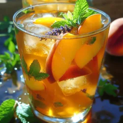 Creating a refreshing Peach Lavender Iced Oolong is simple and fun. Here’s what you need to gather: - 4 cups water - 2 tablespoons oolong tea leaves - 1 ripe peach, sliced - 2 teaspoons dried lavender buds (culinary grade) - 2 tablespoons honey (or to taste) - Ice cubes - Fresh mint leaves for garnish (optional) - Peach slices for garnish (optional) Each ingredient plays a key role in this drink. The oolong tea gives a smooth base. The peach adds natural sweetness. Lavender brings a lovely floral note. Honey helps to sweeten the drink without overpowering the other flavors. Ice makes it chill and refreshing. You can also use mint and extra peach for a nice touch. Make sure your lavender is culinary grade. This ensures it is safe to consume. Using fresh ingredients makes a big difference in taste. For the best peach flavor, pick one that is ripe and fragrant. You can find the full recipe in the next section. Enjoy the process and let your creativity shine! Start by taking a medium saucepan. Pour in 4 cups of water. Heat the water on the stove until it boils. This step is key for making the best tea. Once the water is boiling, take the pan off the heat. Add 2 tablespoons of oolong tea leaves and 2 teaspoons of dried lavender buds. Cover the pan with a lid. Let it steep for about 5 minutes. This time allows the flavors to mix well. After steeping, grab a large pitcher. Strain the tea into the pitcher to remove the leaves and lavender. While the tea is warm, add 2 tablespoons of honey. Stir until the honey dissolves completely. Now, let the tea cool at room temperature. Once cooled, add your sliced peach to the pitcher. Mix gently to combine. Chill the pitcher in the fridge for at least one hour. When ready to serve, pour over ice and garnish with mint and extra peach slices. For the full recipe, check the detailed instructions above. To make the best Peach Lavender Iced Oolong, use fresh ingredients. High-quality oolong tea leaves give a rich flavor. Make sure your lavender is culinary grade for safety. Always let the tea steep for 5 minutes. Over-steeping can turn your drink bitter. Taste it at 5 minutes to find the perfect strength. If you want a stronger flavor, steep just a minute longer. Serve your iced tea in clear glasses. This shows off the peach slices and lovely lavender hue. For a special touch, add ice cubes made from the tea. This keeps your drink cold without diluting it. You can also add mint leaves on top for a fresh look. If you want something fun, add a colorful straw. This makes it great for parties or summer picnics. Honey is a great choice for sweetness. It mixes well with the warm tea. You can adjust the amount to fit your taste. If you want a different flavor, try agave syrup or maple syrup. Both add unique notes to your drink. For a sugar-free option, use a sugar substitute. Just remember to add it while the tea is warm. This helps it dissolve better. {{image_2}} You can change the fruit in your Peach Lavender Iced Oolong. Using different fruits adds unique flavors. Try nectarines for a sweeter taste. Plums also work well, giving a tart kick. Watermelon brings a refreshing twist. For a tropical vibe, add mango slices. Each fruit offers a fun way to enjoy this drink. Adding herbs can change the flavor profile too. Try adding a few sprigs of rosemary for a piney taste. Basil creates a sweet, peppery note. You can even use chamomile for a calming effect. Each herb will bring its charm to the drink. Experiment to find your favorite mix. Cold brewing is an easy way to make this drink. Instead of hot water, use cold. Just add the oolong tea and lavender to cold water. Let it steep in the fridge for about 12 hours. This method gives a smoother taste and less bitterness. It’s perfect for hot days when you want a refreshing sip. You can find the full recipe in the article to try all these variations! To store your Peach Lavender Iced Oolong, pour any leftovers into a clean pitcher. Cover it tightly with a lid or plastic wrap. This keeps the drink fresh and prevents any unwanted flavors from mixing in. Your Peach Lavender Iced Oolong can last in the fridge for up to three days. After that, the flavors may fade, and the tea can taste stale. Always check for any signs of spoilage before drinking. If you want to enjoy your iced tea warm, you can gently reheat it. Pour the tea into a saucepan and warm it on low heat. Stir occasionally to avoid burning. Do not boil the tea, as it can change the flavor. Enjoy your drink warm or chilled! Oolong tea has many health benefits. It can help with weight loss and boost your metabolism. It also has antioxidants that fight free radicals. These antioxidants can improve heart health and support your skin. Oolong tea may also help with digestion and keep your gut healthy. Drinking it can even reduce stress and improve focus. Overall, oolong tea is a great drink for both your body and mind. Yes, you can use fresh lavender in your drink. However, fresh lavender has a stronger flavor than dried. You should use less fresh lavender than dried. About one teaspoon of fresh lavender should be enough for this recipe. Fresh lavender also looks beautiful in your drink. It adds a lovely touch and aroma. You can find Peach Lavender Iced Oolong at many tea shops and online stores. Look for stores that sell specialty teas. Some grocery stores may also carry it in their tea section. If you want to make it at home, use the full recipe. You can easily make this refreshing drink yourself. In this blog post, we explored a refreshing peach lavender iced oolong tea. We covered the key ingredients, from oolong tea leaves to fresh peach slices. I shared step-by-step instructions to help you brew a tasty drink. Tips for perfecting your brew and serving suggestions added extra flavor. Experimenting with variations can keep this drink new and fun. Lastly, I provided storage info to make your tea last. Enjoy this delightful drink and share it with friends.