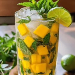 To make a Chilly Mango Mojito, you need just a few fresh ingredients. Each one plays a key role in creating the perfect balance of flavors. Here’s what you’ll need: - Ripe mango - Fresh mint leaves - Freshly squeezed lime juice - Agave syrup or honey - Sparkling water - Ice cubes - Garnishes (lime wedges and mint sprigs) A ripe mango gives the drink a sweet and tropical flavor. Fresh mint leaves add a cool touch. Lime juice brings in tartness, while agave syrup or honey sweetens it up. Sparkling water adds a bubbly lift, and ice cubes keep it refreshingly cold. When you gather these ingredients, aim for the freshest options. This makes a big difference in taste. You can find ripe mangoes at local markets. Look for bright yellow skin and a slight give when you press gently. Fresh mint should smell fragrant and look vibrant. For lime juice, squeezing fresh limes gives the best flavor. Remember, this is just the start of your Chilly Mango Mojito adventure. For the full recipe, check out the details on how to mix it all together! - Combine diced mango and mint in a shaker. - Gently press down to release juices. Muddling is key to unlocking flavors. I love using a muddler or the back of a spoon for this. The goal is to break down the mango and mint, allowing their natural juices to flow. This step builds a strong base for your drink. You should smell the fresh mint and sweet mango as you muddle. - Add lime juice and agave syrup. - Combine the mixture by muddling again. Next, pour in the lime juice and agave syrup. Lime juice adds a zesty punch, while agave gives sweetness. Muddle again gently to mix everything well. You want those flavors to blend without losing their freshness. If you taste it now, you’ll notice the balance of sweet and tart. - Fill the glass with ice. - Pour the muddled mixture and add sparkling water. - Stir gently to blend. Now it’s time to serve! Fill a tall glass with ice cubes to keep your drink cool. Pour the muddled mixture over the ice, then top it off with sparkling water. This adds fizz and lightness. Stir gently to mix everything without losing the bubbles. Finally, consider adding a lime wedge and a mint sprig for a lovely touch. Enjoy this refreshing drink on a hot day! Check out the Full Recipe for more details. To make your Chilly Mango Mojito shine, focus on sweetness. I suggest using agave syrup. It blends well and adds a nice touch. Start with one tablespoon. You can always add more if you like it sweeter. Fresh ingredients make a big difference too. Use ripe mangoes and fresh mint leaves. They provide bright flavors. Avoid old or wilted ingredients to keep your drink fresh and tasty. Garnishes enhance the look and flavor of your cocktail. I love adding lime wedges. They give a pop of color. Mint sprigs also add a fresh touch. You can use other herbs too. Try basil or cilantro for a unique twist. This adds depth to your drink. Don’t be shy with the garnishes; they make your drink more fun! Having the right tools helps you make the best mojito. A good cocktail shaker is key. Look for one that’s easy to use and clean. A simple stainless-steel shaker works great. If you don’t have a muddler, use the back of a spoon. Both tools will help you release those juicy flavors. Enjoy making your Chilly Mango Mojito with ease! {{image_2}} You can add other tropical fruits to your Chilly Mango Mojito. Pineapple works great. Just chop it up like the mango. For a spicy kick, try adding jalapeños. If you like herbs, consider basil or cilantro. Both add a fresh taste. Not drinking? No problem! You can make a delicious mocktail. Simply skip the alcohol and use more sparkling water. This keeps the drink light and refreshing. Adjust the sparkling water to your taste. You may want it fizzier or lighter. Seasonal fruits can change up your mojito. In summer, use juicy berries like strawberries or raspberries. In fall, try apples for a crisp twist. For holidays, add a splash of cranberry juice. It gives a festive color and flavor. You can find many ways to make this drink special for any occasion. For the full recipe, check out the details above! After you make your Chilly Mango Mojito, you may have some left. To store it, pour the drink into an airtight container. Seal it well to keep it fresh. You can store it in the fridge for up to 24 hours. The flavors will change if you keep it longer. If you want to save some for later, you can freeze the ingredients. Chop the mango and mint, then place them in ice cube trays. Fill the trays with water and freeze them. When you want a drink, just pop a few cubes into a glass, add lime juice, agave syrup, and sparkling water. Let them thaw for a quick treat. Check your fruits and herbs often. Signs of spoilage include browning or mushy spots. If you notice these, it’s best to toss them. To keep your mango fresh longer, store it in the fridge. Wrap mint in a damp paper towel and place it in a bag. This method helps keep it crisp and green. A Chilly Mango Mojito is a fun, tropical drink. It blends ripe mango, mint, and lime. The drink is fresh, fruity, and slightly sweet. You taste the cool mint and juicy mango with every sip. The sparkling water adds a fizzy touch that makes it perfect for summer. This drink is not just tasty; it looks great too, with bright colors and garnishes. Yes, you can use frozen mango! Frozen mango can be a great choice. It is often more convenient and just as tasty. If you use frozen mango, let it thaw a bit first. This makes it easier to muddle. You might need to adjust the sweetness too, as frozen fruit can sometimes taste less sweet than fresh. The strength of a Chilly Mango Mojito depends on how much alcohol you add. If you add rum, the drink will have a higher alcohol content. A typical serving with rum has about 10-12% alcohol. If you want a lighter drink, use less rum or try a non-alcoholic version. Just skip the rum and enjoy the fruity flavors! This blog post covers how to make a Chilly Mango Mojito. We went over the ingredients, including ripe mango and fresh mint. You learned step-by-step instructions for muddling, mixing, and serving the drink. I shared tips for perfect flavor and suggested fun variations. In the end, making this mojito is easy and fun. Enjoy experimenting with flavors and ingredients. Impress your friends or unwind by yourself with this tasty drink.