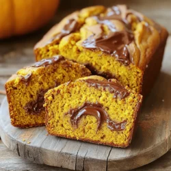 - 1 ½ cups all-purpose flour - 1 teaspoon baking soda - ½ teaspoon baking powder - ½ teaspoon salt - 1 teaspoon ground cinnamon - ½ teaspoon ground nutmeg - ½ teaspoon ground ginger - 1 cup pumpkin puree - ¾ cup granulated sugar - ½ cup brown sugar, packed - ½ cup vegetable oil - 2 large eggs - 1 teaspoon vanilla extract - ½ cup Nutella (or more for extra filling) 1. All-purpose flour: This is the base of our bread. It gives the bread its structure. 2. Baking soda: This helps the bread rise. It reacts with acid in the pumpkin. 3. Baking powder: This adds more lift. It works well with baking soda. 4. Salt: Salt enhances all flavors. It balances the sweetness in the bread. 5. Ground cinnamon: This adds warmth and spice. It makes your bread smell amazing. 6. Ground nutmeg: Nutmeg brings a cozy, sweet flavor. It pairs well with pumpkin. 7. Ground ginger: Ginger gives a nice kick. It adds a little heat to the bread. 8. Pumpkin puree: This is the star of the recipe. It keeps the bread moist and flavorful. 9. Granulated sugar: This sweetens the bread. It helps create a nice crust. 10. Brown sugar: Brown sugar adds moisture and a slight caramel flavor. 11. Vegetable oil: Oil keeps the bread tender. It helps with the moist texture. 12. Eggs: Eggs bind the ingredients. They also help the bread rise. 13. Vanilla extract: This adds a sweet, rich flavor. It rounds out the taste of the bread. 14. Nutella: This creamy chocolate-hazelnut spread is the best part! It makes the bread indulgent. - All-purpose flour: You can use whole wheat flour for a nuttier taste. - Granulated sugar: Coconut sugar works well if you want a lower glycemic index. - Vegetable oil: You can use melted coconut oil for a different flavor. - Eggs: Flax eggs or applesauce can replace eggs for a vegan option. - Nutella: Try peanut butter or almond butter for a different filling. First, gather all your ingredients. Measure 1 ½ cups of all-purpose flour. Next, add 1 teaspoon of baking soda, ½ teaspoon of baking powder, and ½ teaspoon of salt. Mix in 1 teaspoon of ground cinnamon, ½ teaspoon of ground nutmeg, and ½ teaspoon of ground ginger. Whisk these dry ingredients together in a medium bowl. In a large bowl, combine 1 cup of pumpkin puree, ¾ cup of granulated sugar, and ½ cup of packed brown sugar. Pour in ½ cup of vegetable oil, add 2 large eggs, and 1 teaspoon of vanilla extract. Mix these wet ingredients until smooth. Now, slowly add the dry mix to the wet mix. Stir just until combined, but do not overmix. This will help keep your bread soft and moist. Take your prepared loaf pan and pour half of the batter into it. Smooth the batter evenly across the bottom. Now, use a spoon to create a well in the center of the batter. This is where the magic happens! Generously fill the well with ½ cup of Nutella. Feel free to add more for a richer taste. Pour the remaining batter on top of the Nutella layer. Smooth it out again. For an extra touch, you can swirl a knife through the top layer. This creates a beautiful marble effect with the Nutella. Preheat your oven to 350°F (175°C). Once the oven is ready, bake the bread for 60-70 minutes. To check if it's done, insert a toothpick into the center. It should come out clean. After baking, let the bread cool in the pan for 10 minutes. Then, transfer it to a wire rack to cool completely. For the best presentation, slice the pumpkin bread warm. Drizzle a little melted Nutella on top and sprinkle with cinnamon. Enjoy this delightful treat! For the full recipe, check the details above. One big mistake is overmixing the batter. This can make your bread tough. Mix just until the dry ingredients blend in. Another common error is not greasing the pan well. This can cause the bread to stick. Always use a good amount of grease or line it with parchment paper. Finally, don’t forget to check the cooking time. Each oven is different. A toothpick should come out clean when it’s ready. To get soft and moist bread, use fresh pumpkin puree. Canned pumpkin works too, but check the label. Choose one with no added ingredients. Adding oil helps keep the bread moist. You can use applesauce instead for a lighter texture. Let the batter sit for a few minutes before baking. This helps the flavors meld together. You can add nuts for a crunchy bite. Walnuts or pecans work great. If you love chocolate, try adding chocolate chips along with Nutella. Another idea is to add a touch of vanilla extract for a warm flavor. You can also sprinkle a little sea salt on top before baking. This will enhance the sweetness of the Nutella. For the full recipe, check the earlier section. {{image_2}} While Nutella is a fantastic choice, you can experiment with other fillings. Try peanut butter for a nutty twist. You could also use cream cheese for a tangy flavor. If you enjoy fruit, add apple butter or even a layer of chocolate chips. This keeps your bread fun and fresh! Spices make your pumpkin bread special. Besides cinnamon, nutmeg, and ginger, you can add cardamom for warmth. Cloves add a sweet and spicy note. For a bit of heat, try adding a pinch of cayenne pepper. Mixing spices can create unique flavors that surprise your taste buds. You can make this pumpkin bread gluten-free by using almond or coconut flour. Make sure to adjust the amount for the right texture. For a vegan version, replace eggs with flaxseed meal or applesauce. Use a plant-based oil instead of vegetable oil. These options keep the bread delicious while catering to your dietary needs. For the full recipe, check out the detailed guide above. To keep your Nutella stuffed pumpkin bread fresh, wrap it well. Use plastic wrap or aluminum foil. If you have a large piece, place it in an airtight container. This helps prevent it from drying out. Store it at room temperature for up to three days. For longer storage, the fridge is a good option. Freezing is a great way to save your pumpkin bread. First, let it cool completely. Then, wrap it tightly in plastic wrap. You can also use freezer bags. Be sure to remove as much air as possible. Label the bag with the date. Your bread can last up to three months in the freezer. When you’re ready to enjoy your pumpkin bread, reheating is simple. For the best taste, use the oven. Preheat it to 350°F (175°C). Unwrap the bread and place it on a baking sheet. Heat for about 10-15 minutes. If you want, you can also use a microwave. Heat it in short bursts, about 10-15 seconds at a time. This way, it warms up without getting tough. Enjoy your warm slices with a drizzle of Nutella! You can find the full recipe for Nutella stuffed pumpkin bread above. Nutella stuffed pumpkin bread lasts about 3 to 5 days when stored right. Keep it in an airtight container at room temperature. If you want it to last longer, you can refrigerate it for up to a week. Just remember, it tastes best fresh! Yes, you can use homemade pumpkin puree! Just make sure it is thick and not too watery. To make it, roast fresh pumpkin and blend it until smooth. This gives your bread a fresh taste and adds a personal touch. To slice pumpkin bread well, wait until it is completely cool. Use a sharp knife for clean cuts. I like to slice it into thick pieces for a hearty bite. If you want to make it extra special, warm the bread in the microwave for a few seconds before serving. This makes the Nutella inside gooey and even more delicious. You can find the full recipe above to enjoy this delightful treat! You learned about making Nutella Stuffed Pumpkin Bread. We covered essential ingredients, prep steps, and baking tips. I shared ways to avoid common mistakes and achieve the best texture. You also explored delicious variations, storage methods, and answered key FAQs. This bread is simple but rich in flavor. Enjoy creating your own version!