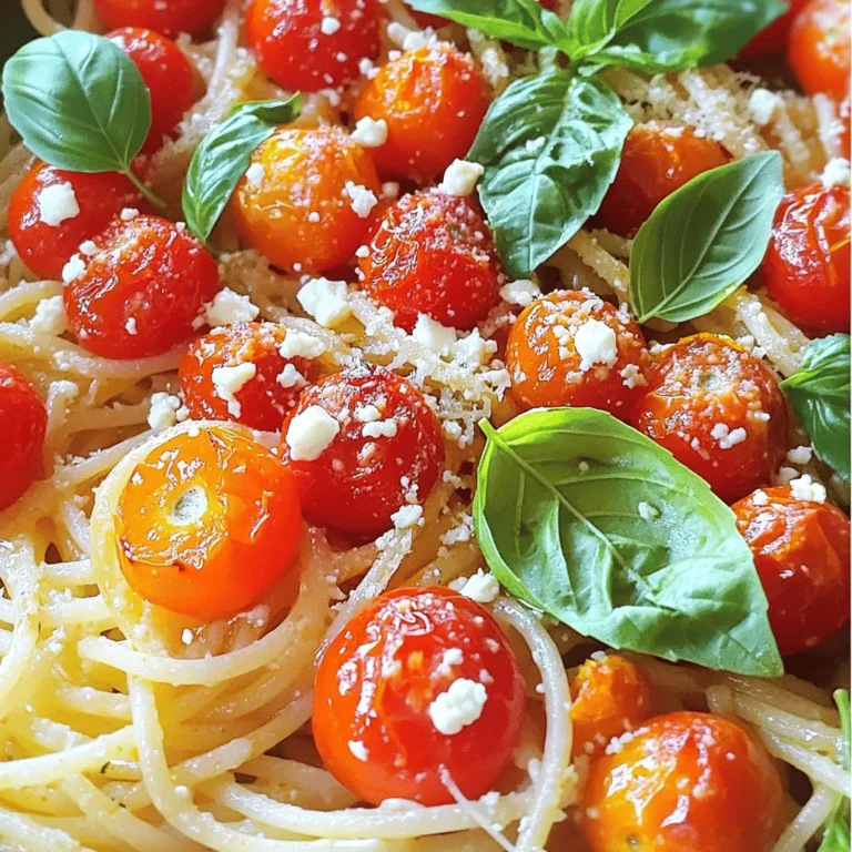 To make TikTok Baked Feta Pasta, gather these fresh ingredients: - 200g pasta of your choice (penne or fusilli work well) - 200g feta cheese - 2 cups cherry tomatoes, halved - 3 tablespoons olive oil - 4 cloves garlic, minced - 1 teaspoon dried oregano - 1 teaspoon chili flakes (adjust to taste) - Salt and pepper to taste - Fresh basil leaves for garnish - Optional: Grated parmesan cheese for serving I love using penne or fusilli for this dish. They hold the sauce well. You can use any pasta you like. Spaghetti or rotini also works great. The key is to choose a pasta shape that catches the creamy sauce. Feel free to get creative! You can add: - Sliced olives for a salty kick - Spinach for extra greens - Grilled chicken or shrimp for protein - Toasted pine nuts for crunch - A squeeze of lemon for brightness These add-ins let you make the dish your own. Enjoy experimenting and finding your favorite mix! For the full recipe, check out the detailed instructions to guide you through the cooking process. Start by gathering all your ingredients. You need: - 200g pasta of your choice - 200g feta cheese - 2 cups cherry tomatoes, halved - 3 tablespoons olive oil - 4 cloves garlic, minced - 1 teaspoon dried oregano - 1 teaspoon chili flakes - Salt and pepper - Fresh basil leaves for garnish - Optional: Grated parmesan cheese Make sure to wash your tomatoes well. Halve them, so they roast evenly. Mince the garlic finely for the best flavor. Preheat your oven to 400°F (200°C). In a large baking dish, mix the halved tomatoes, feta cheese, minced garlic, olive oil, oregano, chili flakes, salt, and pepper. Toss them gently. This helps the flavors blend. Once mixed, place the dish in the oven. Bake for 30 minutes. The tomatoes should blister, and the feta will turn golden and soft. While the feta and tomatoes bake, cook the pasta. Use salted boiling water and follow package instructions until al dente. Remember to save one cup of pasta water before draining the pasta. After 30 minutes, take out the baking dish. Use a fork to mash the feta and tomatoes together. This creates a creamy sauce. Add the cooked pasta to this mix. Toss everything well. Gradually add reserved pasta water until you reach the sauce's desired thickness. For a lovely finish, garnish with fresh basil leaves. If you like, sprinkle grated parmesan cheese on top. Enjoy your Feta Fiesta Pasta! For the full recipe, check the [Full Recipe]. To get the sauce creamy, you need to mash the feta and tomatoes well. Use a fork and mix until smooth. If it's too thick, add some pasta water. Start with a little and keep mixing. You want a sauce that clings to your pasta. It should not be runny but also not too dry. If you like heat, add more chili flakes. Start with one teaspoon, and taste it first. You can always add more later. If you prefer a milder dish, skip the chili flakes. This recipe is flexible, and you can make it suit your taste. Fresh herbs can make a big difference. Basil is great for this dish. Just tear it with your hands and sprinkle it on top before serving. You can also use parsley or thyme for a new twist. Adding herbs at the end keeps their flavor bright and fresh. {{image_2}} You can easily make this dish vegetarian. Just skip any meat and focus on the veggies. Try adding spinach or zucchini. You can also toss in bell peppers or mushrooms. These not only add color but also boost flavor. Want more? Add some olives for a briny taste. You can even swap the feta for a plant-based cheese. This keeps it creamy while catering to dietary needs. Want to add some protein to your TikTok Baked Feta Pasta? Chicken or shrimp are both great choices. For chicken, use cooked, shredded pieces. You can mix them in after baking. For shrimp, add them to the baking dish in the last 10 minutes. They cook quickly and soak up the flavors well. If you prefer, you can also use cooked sausage or ground turkey. These additions make your meal heartier and more filling. To make this recipe gluten-free, choose gluten-free pasta. There are many options available now. Look for ones made from rice or chickpeas. They cook just like regular pasta and taste great too. Be sure to check labels for any hidden gluten in other ingredients. Fresh herbs and spices can really help boost the flavor, so don’t skip them. With these simple swaps, you can enjoy this dish without worry. For the full recipe, check out the detailed instructions above. To store your leftover TikTok baked feta pasta, let it cool. Place it in an airtight container. Make sure to cover it tightly to keep it fresh. It will stay good in the fridge for about 3 to 5 days. If you want to keep it longer, freezing is a good option. When you are ready to eat your leftovers, you can reheat them easily. You can use the microwave or the stove. If using the microwave, heat in short bursts. Stir in between to heat evenly. On the stove, add a splash of water for moisture. Heat on low until warm. Freezing is a great way to save this tasty dish. To freeze, pack the pasta in a freezer-safe container. Leave some space at the top for expansion. It can last up to 2 months in the freezer. When you want to eat it, let it thaw overnight in the fridge. Then, reheat it as mentioned above. This method keeps the flavors intact. Enjoy your Feta Fiesta Pasta whenever you want! TikTok Baked Feta Pasta lasts about three to five days in the fridge. Store it in an airtight container. This helps keep it fresh. The pasta may absorb some sauce, so it might dry out a bit. Yes, you can make TikTok Baked Feta Pasta ahead of time. Prepare the feta and tomato mix and store it in the fridge. Cook the pasta on the day you want to serve it. Combine both just before serving for the best taste. To avoid mistakes, watch these tips: - Don’t overcook the pasta. It should be al dente. - Use good-quality feta cheese. It makes a big difference. - Don’t forget the reserved pasta water. It helps with sauce texture. - Avoid overcrowding the baking dish. This ensures even cooking. For the complete process, check out the Full Recipe. TikTok Baked Feta Pasta is simple to make and full of flavor. We discussed the ingredients, cooking steps, and tips for a great sauce. You can adapt this dish with easy variations like vegetarian or gluten-free options. Follow the storage tips to enjoy leftovers. In the end, this recipe lets you mix flavors and make it your own. Happy cooking!
