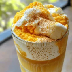 To make pumpkin cold foam, gather these simple ingredients: - 1 cup heavy cream - 1/2 cup milk (or dairy-free alternative) - 1/4 cup pumpkin puree - 2 tablespoons maple syrup - 1 teaspoon vanilla extract - 1 teaspoon pumpkin pie spice - Pinch of salt These ingredients blend to create a rich and smooth foam. The pumpkin puree gives it a nice fall flavor. The maple syrup adds sweetness and depth. You can modify your pumpkin cold foam to fit your taste. Here are some ideas: - Cinnamon for extra spice - Nutmeg for a warm flavor - Whipped cream for added richness - Brown sugar instead of maple syrup for a different sweetness Feel free to play with these options. Each adds a unique twist to your foam. If you prefer a dairy-free option, try these alternatives: - Coconut cream for a tropical taste - Almond milk for a light flavor - Oat milk for a creamy texture These dairy-free choices make the foam just as delicious. You won’t miss the dairy at all. Enjoy your pumpkin cold foam with your favorite drinks! For the full recipe, check out the details above. To make pumpkin cold foam, gather your ingredients first. You will need: - 1 cup heavy cream - 1/2 cup milk (or dairy-free alternative) - 1/4 cup pumpkin puree - 2 tablespoons maple syrup - 1 teaspoon vanilla extract - 1 teaspoon pumpkin pie spice - Pinch of salt Now, follow these steps: 1. In a medium mixing bowl, mix the heavy cream, milk, pumpkin puree, maple syrup, vanilla, pumpkin pie spice, and salt. 2. Use a handheld mixer or whisk to beat the mix on medium-high speed. You want soft peaks to form. Be careful not to mix too much. 3. Taste your foam. If you want it sweeter, add more maple syrup. 4. If you’re not serving it right away, put the foam in an airtight container. Otherwise, move on to the next step. 5. Spoon the foam on your iced coffee or favorite drink. You can sprinkle extra pumpkin pie spice on top for a nice touch. For the best foam, start with cold ingredients. Cold cream and milk whip better. Do not rush the mixing. Slow and steady helps create light, airy foam. If you overmix, it can become too stiff. Aim for soft peaks; this keeps it fluffy. If you want a thicker foam, try adding a bit more heavy cream. Pumpkin cold foam adds a tasty twist to drinks. It works great on iced coffee, lattes, or even hot chocolate. You can serve it in a tall glass or a mug. For a fun look, use a clear glass to show off the layers. Enjoy this treat with friends or family. They will love the festive flavor and creamy texture. For the full recipe, check out the detailed instructions above. To make your pumpkin cold foam shine, start with cold ingredients. Cold cream and milk whip up better. Use heavy cream for the best texture. Mix in a large bowl. This gives you room to whisk without splashing. Aim for soft peaks; this keeps your foam light. If you stop whisking too soon, the foam won’t hold. Store your foam in an airtight container. It lasts up to three days in the fridge. Be careful not to overmix. Overmixing makes your foam grainy. If you see stiff peaks, you’ve gone too far. Another mistake is not tasting your foam. Adjust sweetness to your liking. If it’s too sweet, you can add more cream or milk to balance it. Lastly, don’t skip the pinch of salt. It enhances the flavors and brings out the pumpkin taste. You can make your pumpkin cold foam even better with simple add-ins. Try adding a splash of caramel syrup for a sweet twist. A little nutmeg can also boost the fall flavor. For a spicy kick, mix in cayenne pepper. Just a pinch adds warmth without overpowering. You can also swap maple syrup for honey for a different flavor. Explore and find what suits your taste! For a detailed recipe, check out the Full Recipe. {{image_2}} To make a vegan version, swap the heavy cream and milk for coconut cream and almond milk. Use the same amount of pumpkin puree and maple syrup. Follow the same steps to mix and whip the ingredients. This version keeps the rich taste while being dairy-free. You'll still enjoy a creamy texture and sweet pumpkin flavor. For a sugar-free option, replace maple syrup with a sugar substitute like stevia or erythritol. Use the same amount of pumpkin puree and spices to keep the flavor strong. Whip the mixture just like the original recipe. This way, you cut out sugar but keep the taste you love. Want to add a twist? Try mixing in different spices. You can add a bit of nutmeg or cardamom. Just a pinch can make a big difference. You could also use chai spice for a warm feel. Experiment with flavors to find your favorite mix. Each spice brings its own fun and unique taste. To store leftover pumpkin cold foam, first transfer it to an airtight container. Make sure the lid is secure to keep out air. You can keep it in the fridge for up to three days. If you see any change in taste or smell, it's best to discard it. Always give it a good stir before using again. If you want to keep your pumpkin cold foam longer, freezing is a great option. Pour the foam into ice cube trays. Once frozen, pop the cubes into a freezer-safe bag. You can store them for up to three months. When ready to use, just blend a few cubes with your drink for a quick treat. To reuse stored pumpkin cold foam, simply take it out of the fridge or freezer. If it’s frozen, let it thaw in the fridge overnight. Stir it well to regain its fluffy texture. You can add a splash of milk to make it creamier. Then, enjoy it on top of your favorite iced coffee or pumpkin spice latte. For the full recipe, check the section above. Pumpkin cold foam is a creamy, fluffy topping for drinks. It blends heavy cream, milk, pumpkin puree, and spices. This mix creates a light texture that makes drinks feel special. You can add it to iced coffee, chai lattes, or even hot chocolate. The foam adds a rich pumpkin flavor and a hint of sweetness. It’s perfect for fall but tasty year-round. You can keep pumpkin cold foam in the fridge for up to three days. Store it in an airtight container to keep it fresh. Make sure to stir it well before using it again. Over time, the foam may lose some of its lightness. If that happens, just whip it again with a mixer to restore its texture. Yes, you can use a milk frother to make pumpkin cold foam! A frother works well to create a light and fluffy texture. Just be sure to froth at a steady pace. This method is great if you want to make a smaller batch. However, a mixer can whip up larger amounts faster. You can find great pumpkin cold foam recipes online. Many cooking blogs and recipe sites offer unique takes on this foam. They often include tips for customizing flavors. You can also check social media platforms for fun ideas. Don’t forget to try the Full Recipe for a classic version! Pumpkin cold foam goes well with many drinks. It’s best on iced coffee and cold brew. You can also try it on chai lattes or hot chocolate. For a fun twist, add it to a milkshake or smoothie. The creamy foam enhances the drink's flavor and makes it more enjoyable. In this blog post, we explored how to make delicious pumpkin cold foam. We covered essential ingredients, customization options, and dairy-free alternatives. You learned step-by-step instructions for preparing it perfectly. I shared tips to mix and store it, as well as common mistakes to avoid. We also discussed variations, including vegan options and ways to enhance flavors. Finally, I provided storage info to help keep your foam fresh. Now, you can easily enjoy this tasty treat at home!