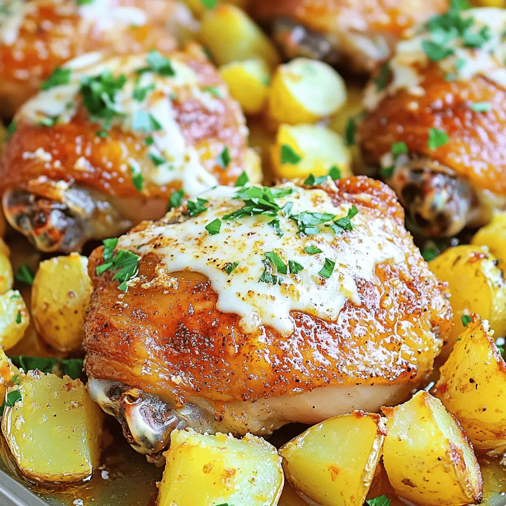 Garlic Parmesan Chicken and Potatoes Sheet Pan Delight